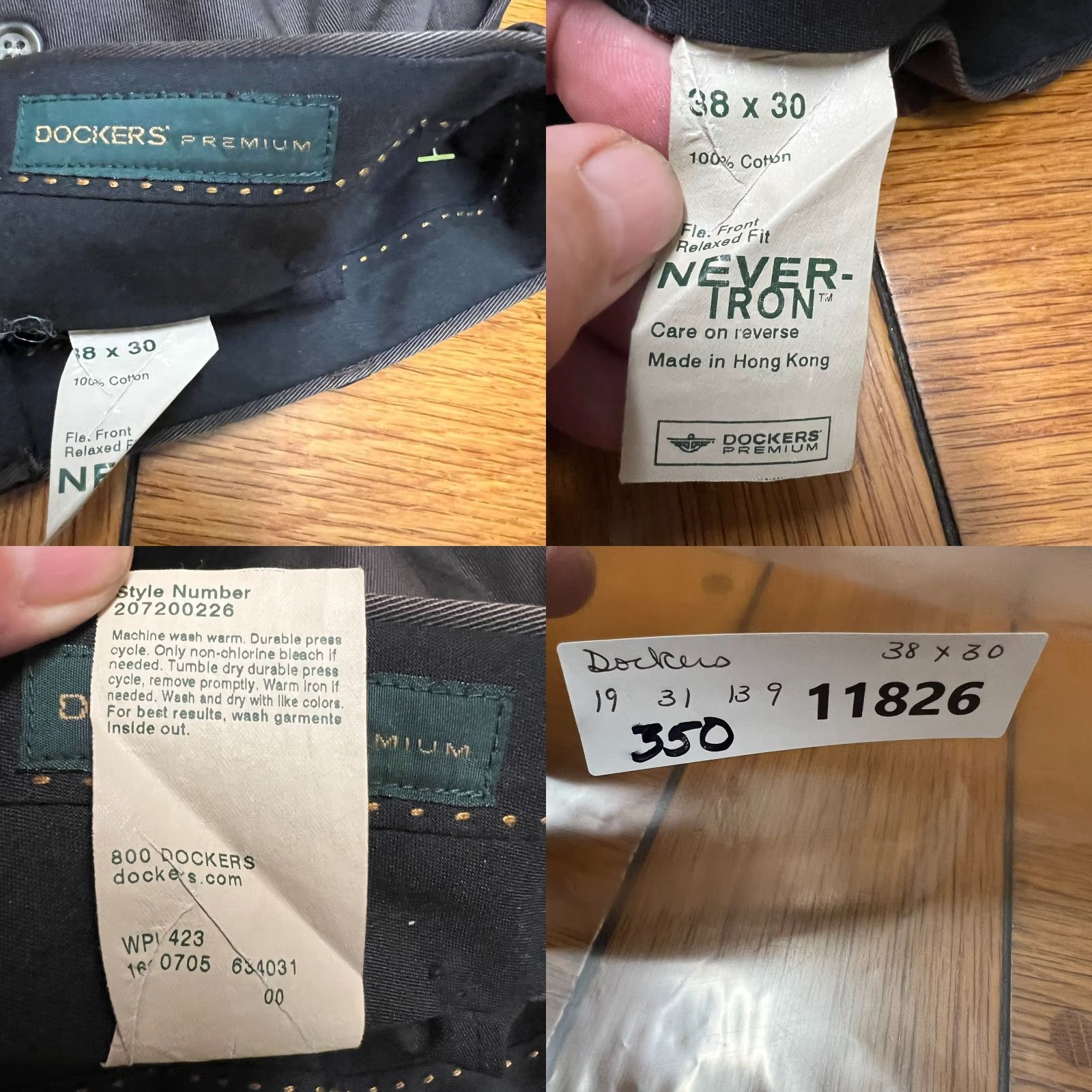 Dockers DOCKERS Pant Khakis Relaxed Mens 38 Gray 30 Inseam Cotton Canvas High Rise Flat Front Pockets Slimming Stretch City Preppy Work To Weekend Size US 38 / EU 54 - 8 Thumbnail