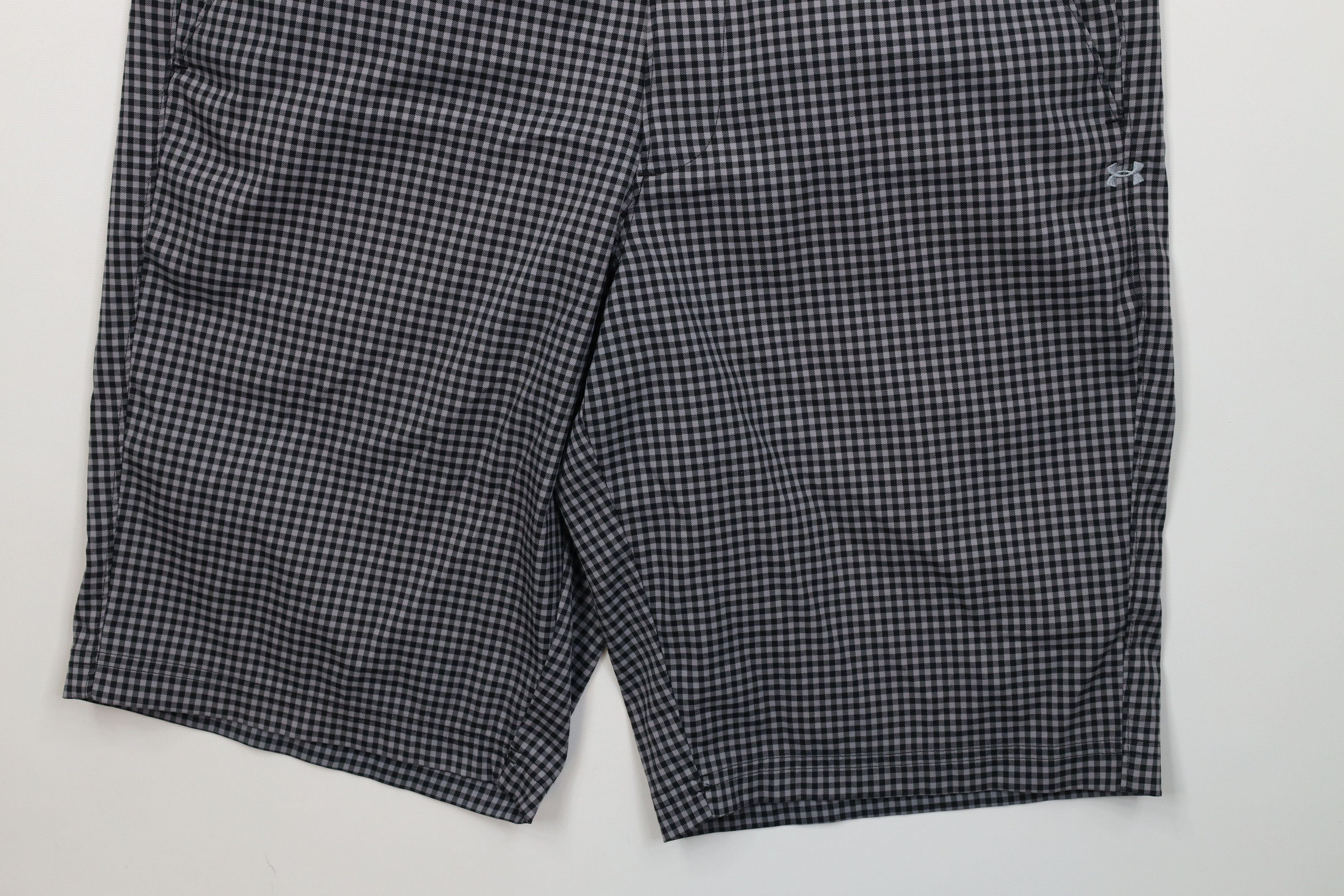 Under Armour Under Armour Golfing Golf Chino Shorts Gray Gingham Plaid Size US 34 / EU 50 - 4 Thumbnail