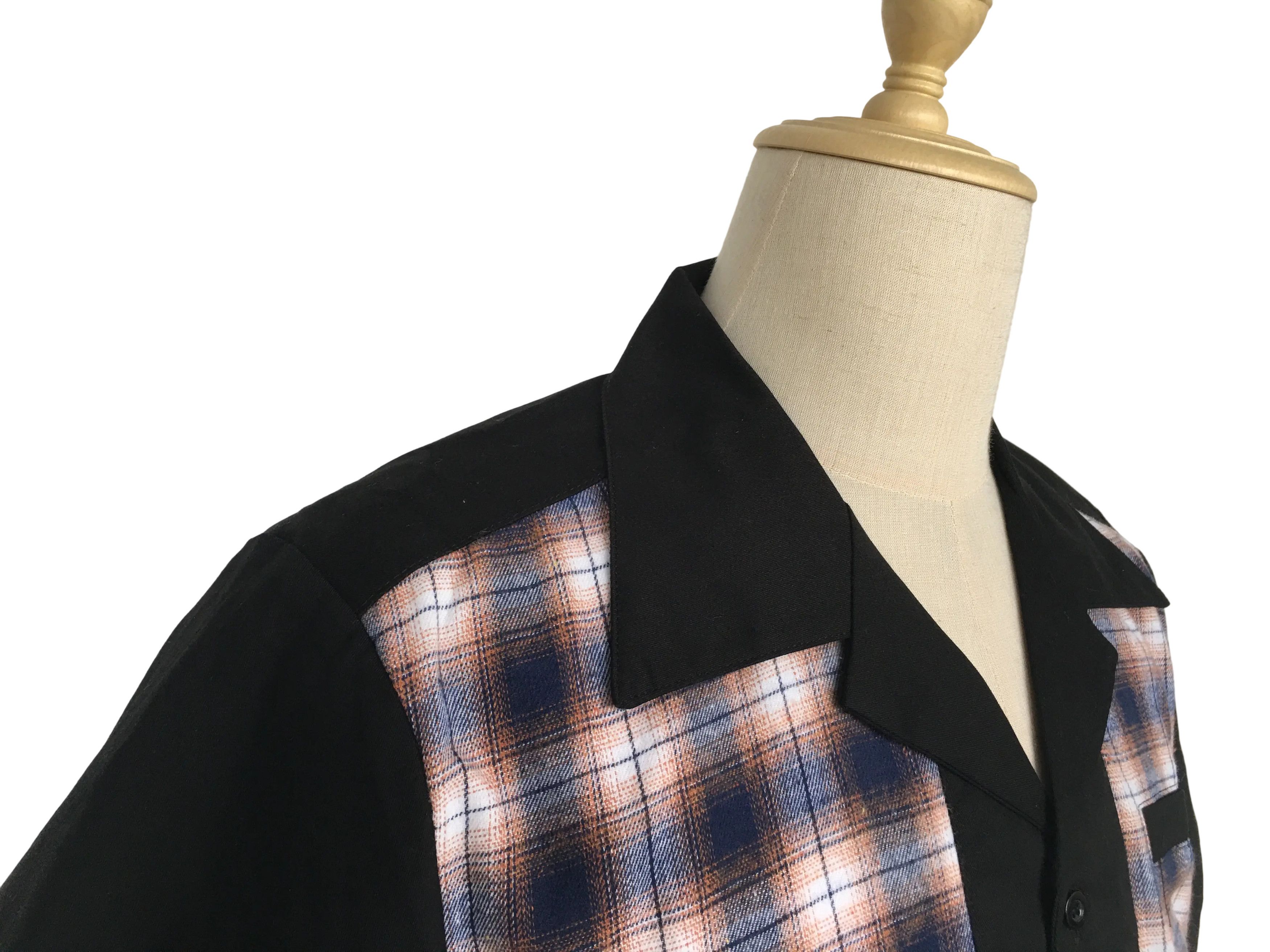 Other Workshirts men clothing black contrast plaid Size US L / EU 52-54 / 3 - 5 Thumbnail