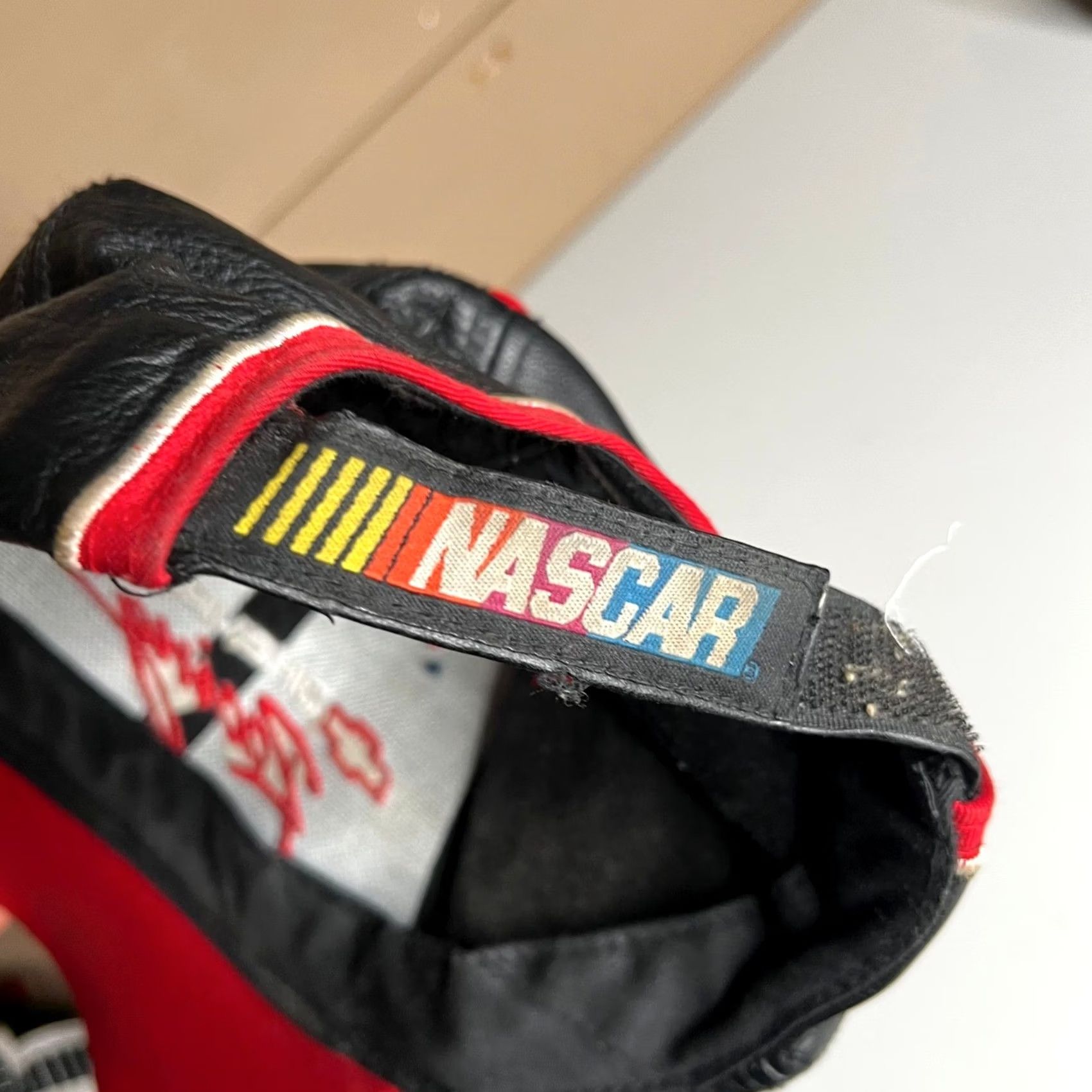 NASCAR Chevrolet Racing NASCAR Hat Black Red 100% Leather Adjustable Strapback Cap GM Size ONE SIZE - 4 Thumbnail