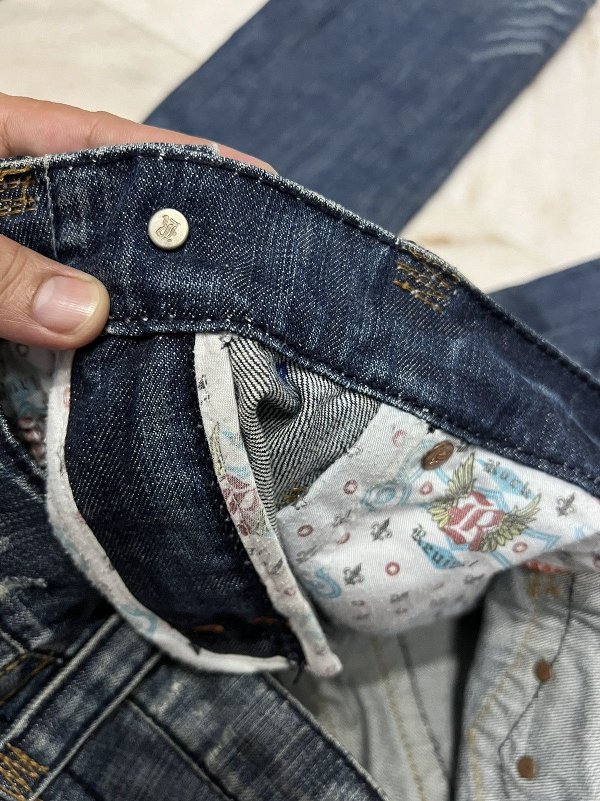 Japanese Brand × Rock Revival ROCK REVIVAL DISTRESSED FLARE JEANS VERY RARE Size US 31 - 18 Thumbnail
