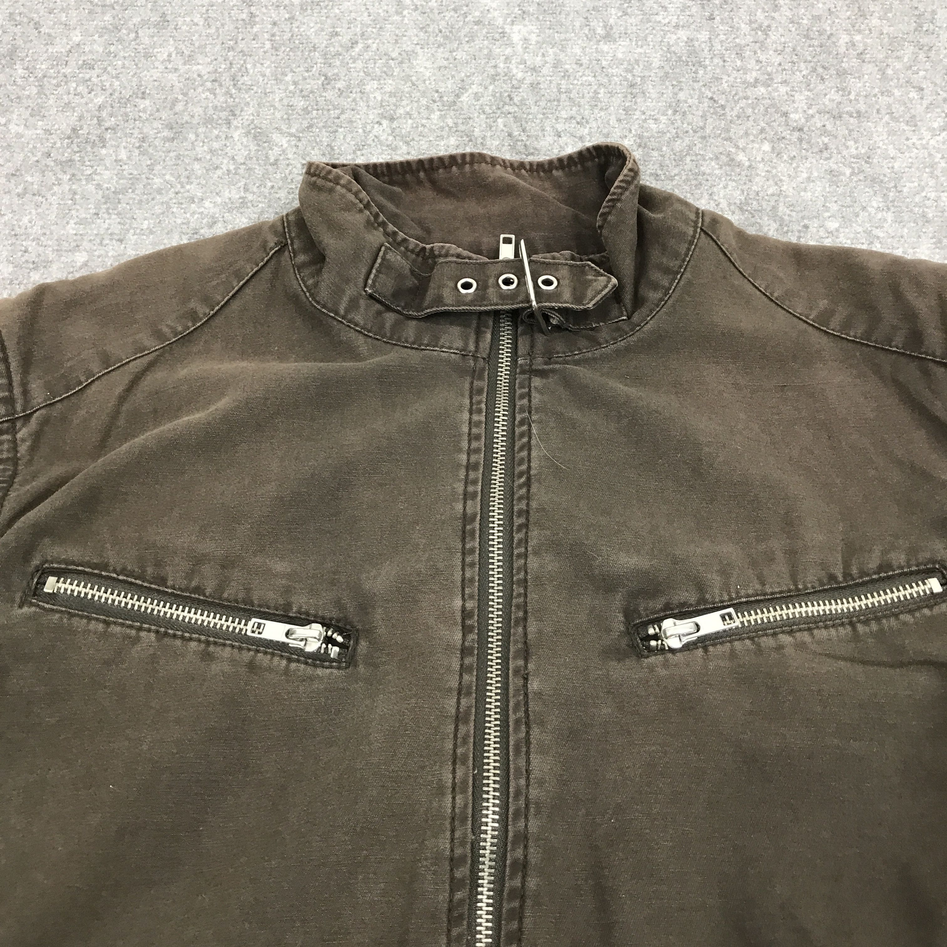 Japanese Brand THRUXTON NEW PROPOSAL BIKER STYLE FADED JACKET Size US M / EU 48-50 / 2 - 5 Thumbnail