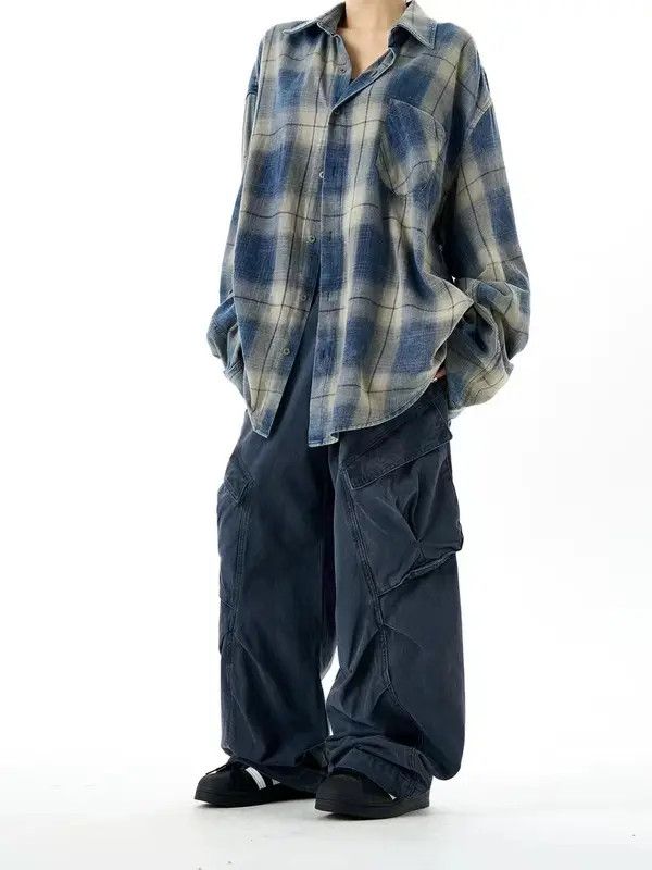 VIBE Retro High Street Hip Hop Loose Wide Leg Casual Pants Size US 31 - 8 Thumbnail