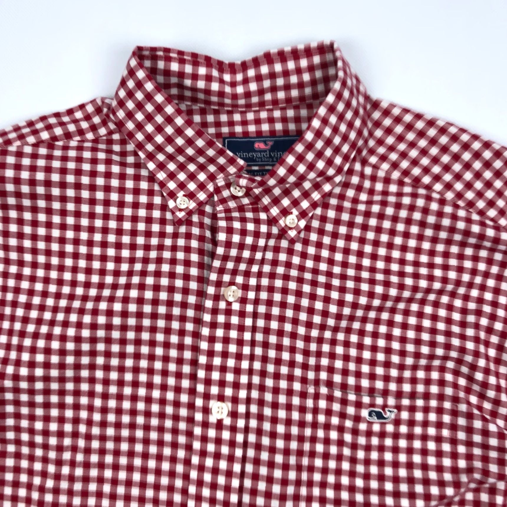 Vineyard Vines Vineyard Vines Shirt Mens Large Red Check Tucker Long Sleeve Button Up Whale Size US L / EU 52-54 / 3 - 3 Thumbnail