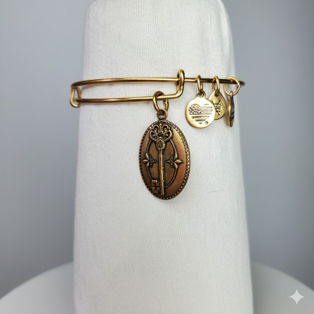 Other Alex & Ani 7.75" NEW Bracelet Gold Key to Life Love Energy Size ONE SIZE - 2 Thumbnail