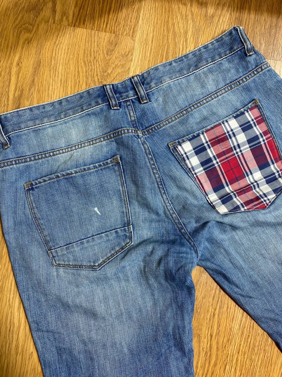Japanese Brand Dirty Distressed Jeans Patchwork Painted Flared Baggy Size US 32 / EU 48 - 15 Thumbnail