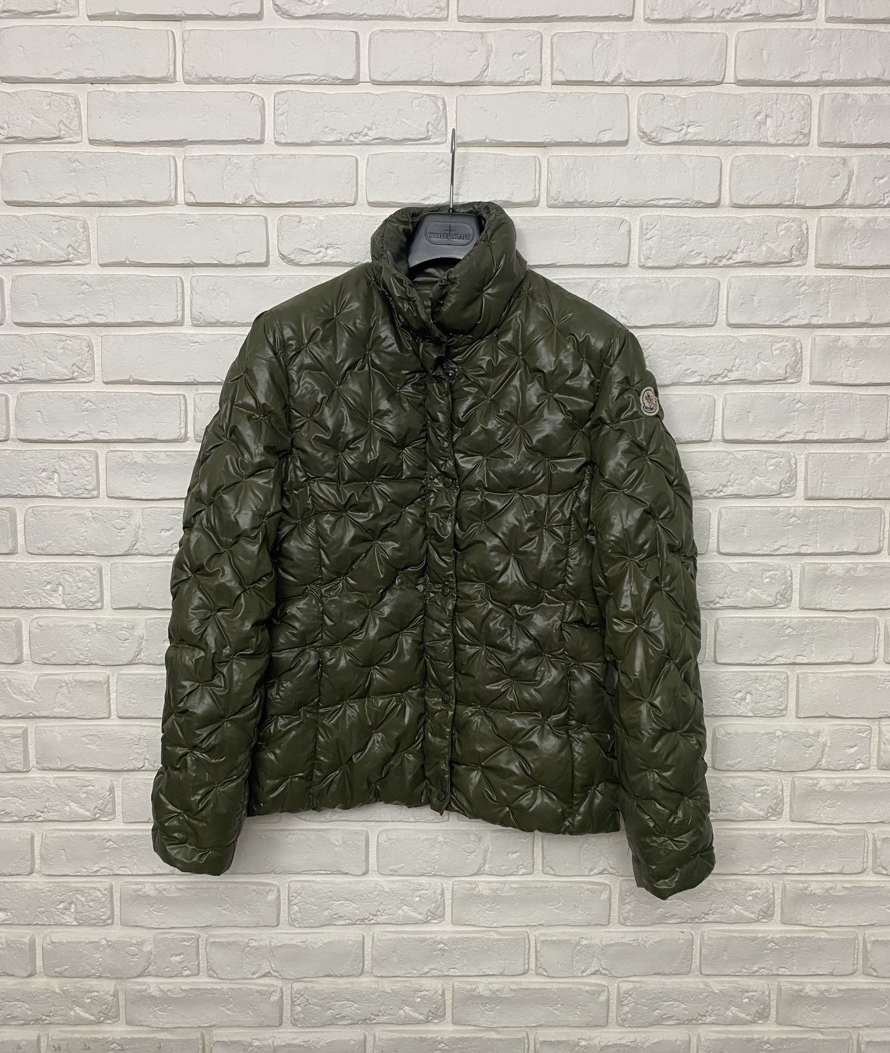 Moncler Moncler Down Quilted Jacket Puffer Khaki Small Logo Size 2 Size M / US 6-8 / IT 42-44 - 2 Thumbnail