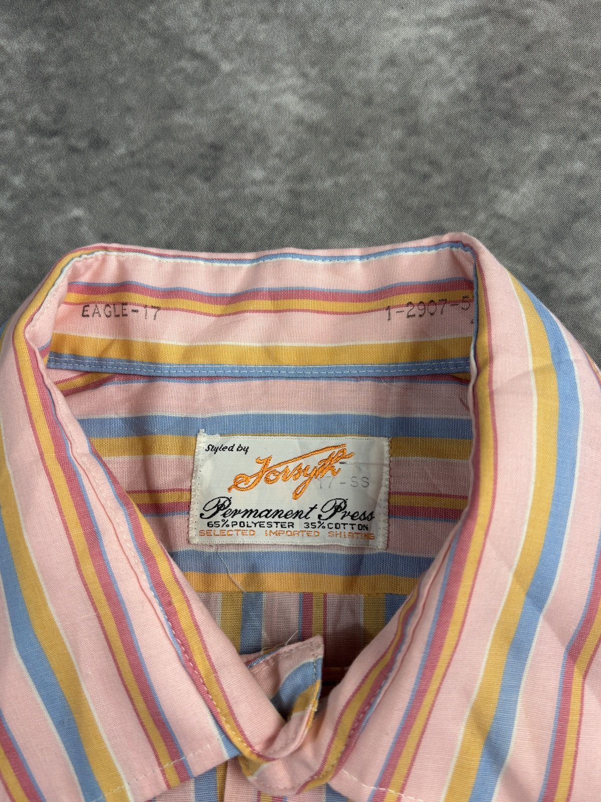 Vintage Vintage Shortsleeve Shirt 1970s 1980s Vertical Striped Funky Size US L / EU 52-54 / 3 - 6 Thumbnail