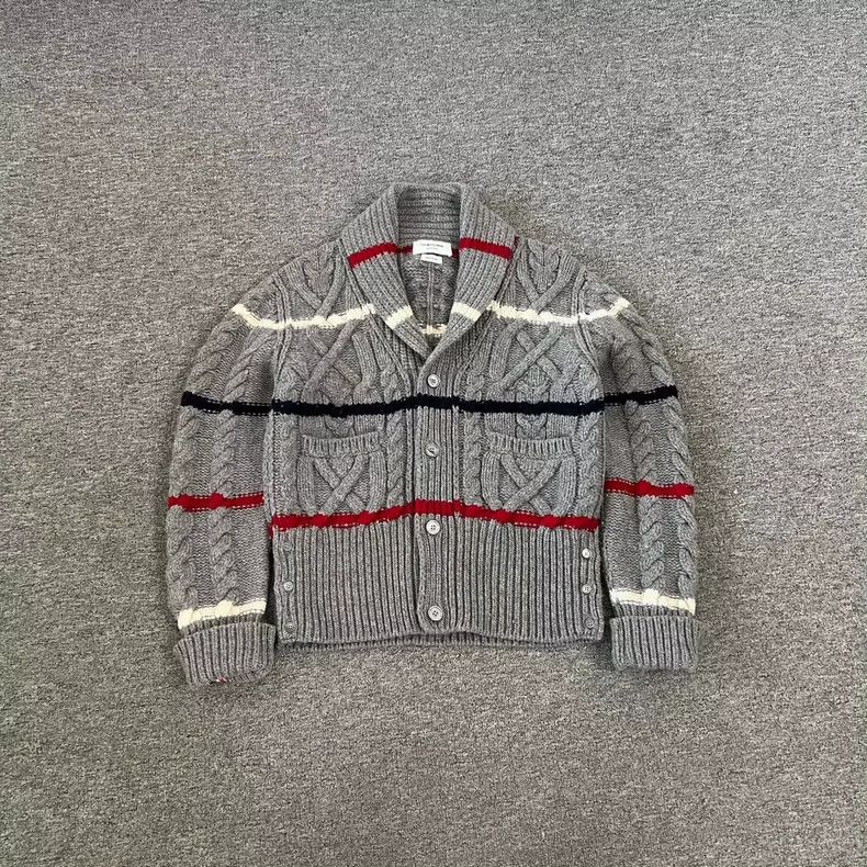 Thom Browne Thom Browne A wool knit cardigan Size US M / EU 48-50 / 2 - 1 Thumbnail
