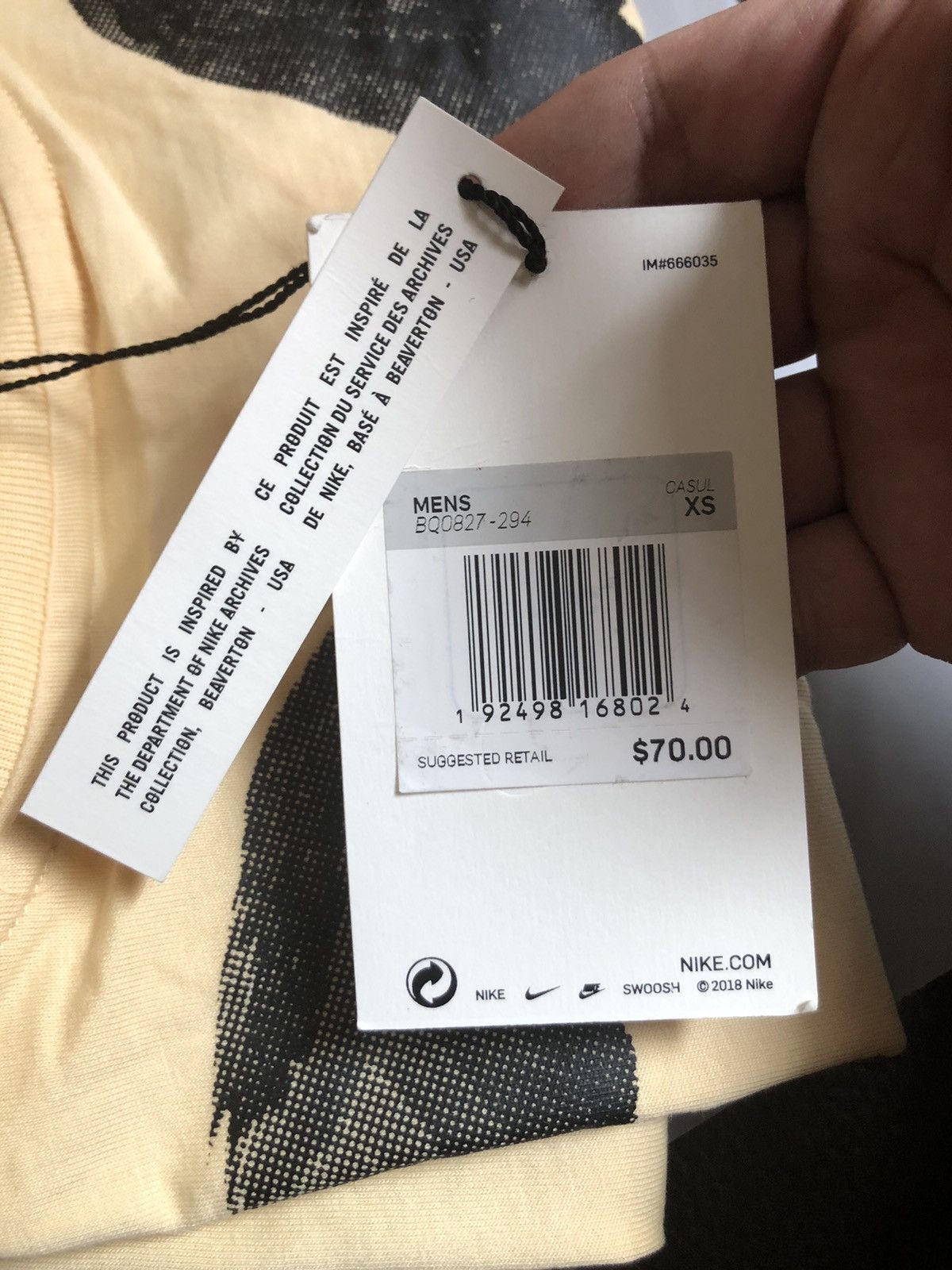 Nike × Off-White 2018 Nike x Off White NRG A6 Tee Vanilla Size US XS / EU 42 / 0 - 8 Thumbnail
