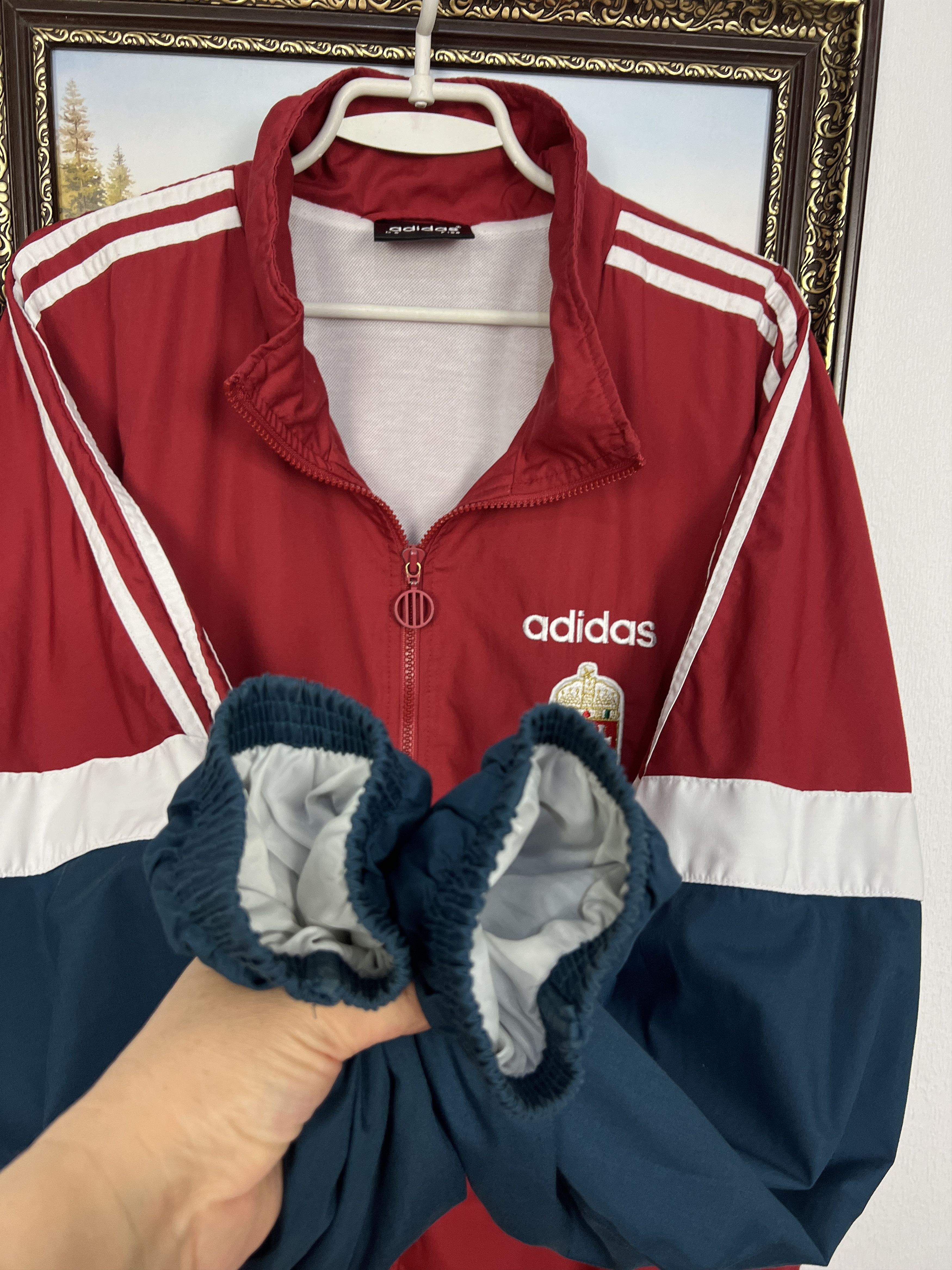 Adidas Vintage Hungary Football Jacket Soccer Track Top National Size US XL / EU 56 / 4 - 6 Thumbnail