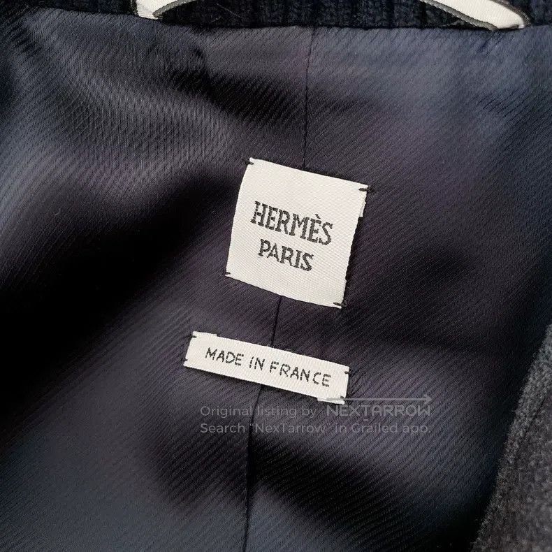 Hermes Hermes Cashmere and leather short coat Size XXS / US 00 / IT 34 - 7 Thumbnail