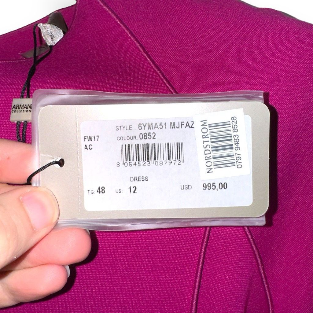 Armani Collezioni NWT Giorgio Armani Collezioni FW17 Orchid Pink Knit Dress SZ Size XL / US 12-14 / IT 48-50 - 2 Thumbnail