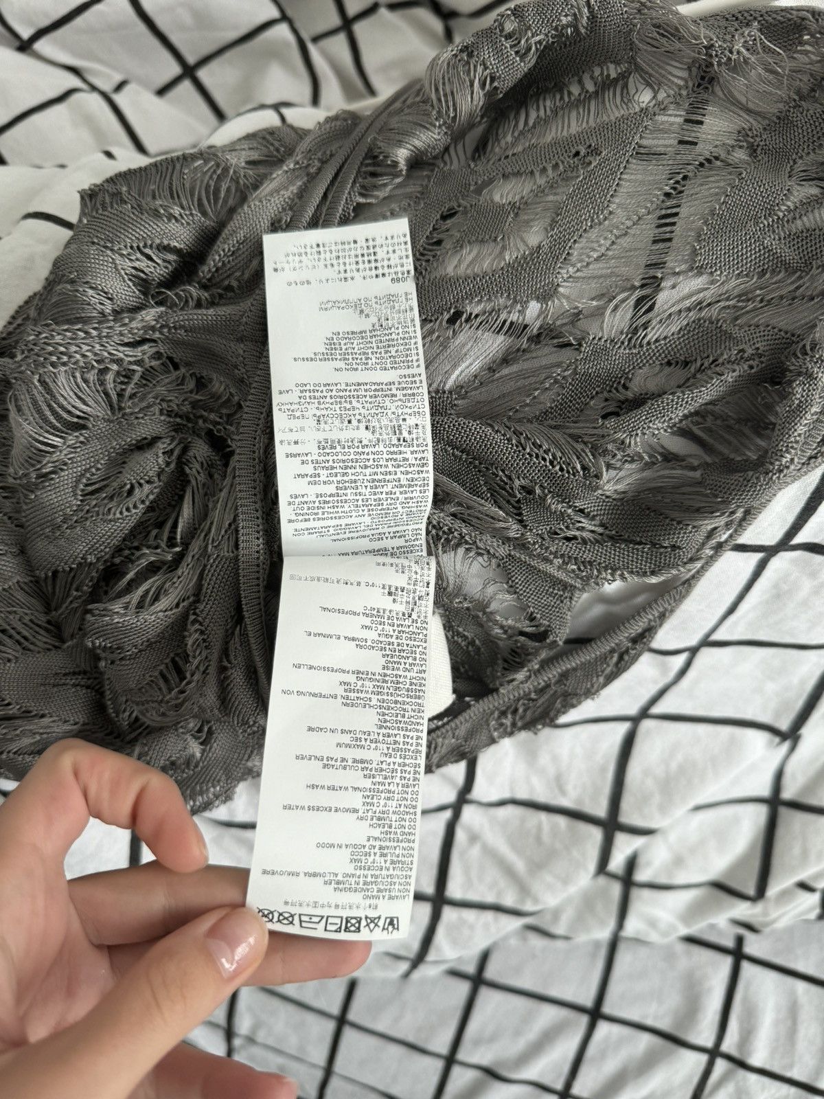 Japanese Brand × Maison Margiela Maison Margiela Gray lace dress Size M / US 6-8 / IT 42-44 - 4 Thumbnail