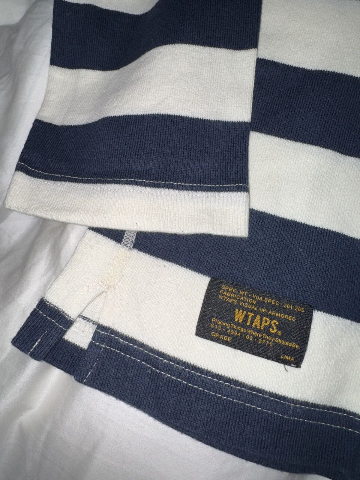 Wtaps Vintage WTAPS Navy Striped Sailor Sweater Size US L / EU 52-54 / 3 - 4 Thumbnail