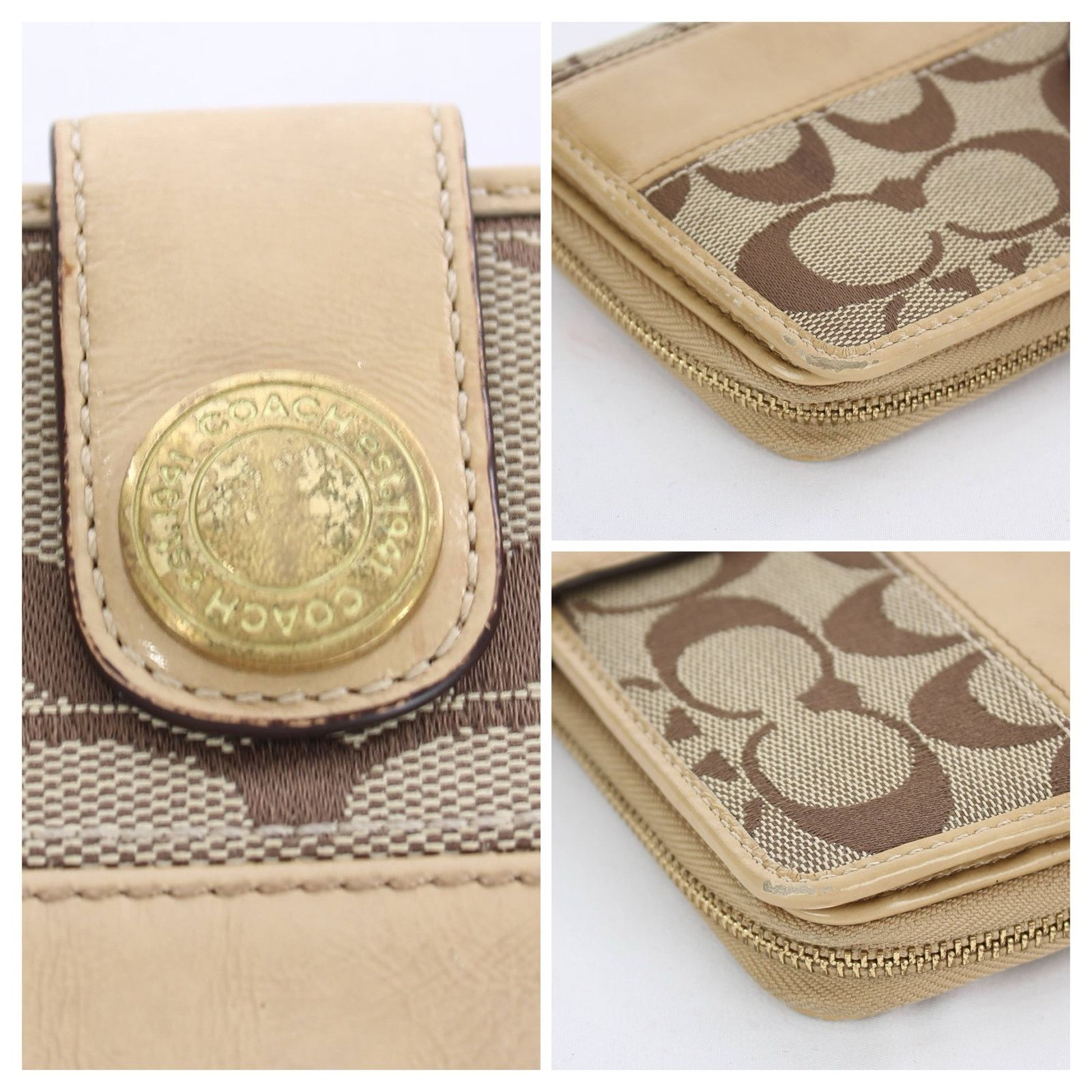 Coach Coach Signature Stripe Checkbook Wallet Size ONE SIZE - 9 Thumbnail
