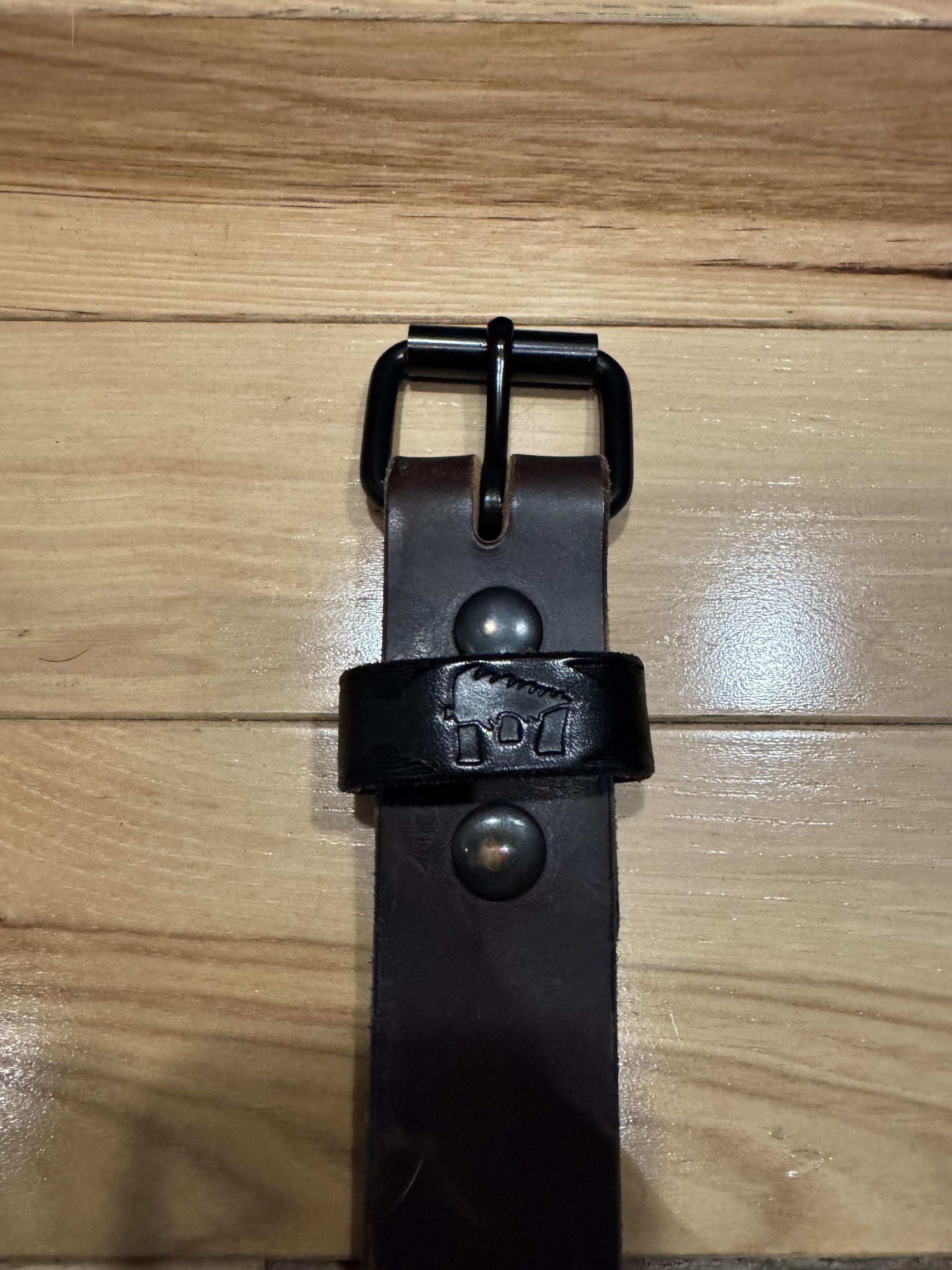 Ewing Dry Goods Ewing Dry Goods Brown English Bridle Minimalist Belt Size 36 - 2 Thumbnail