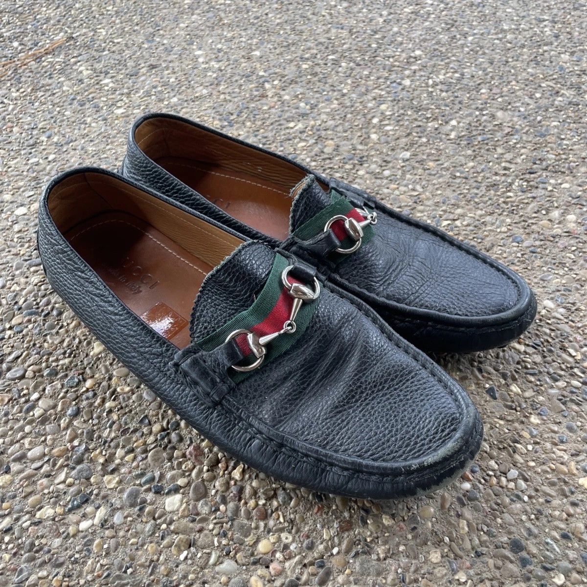 Gucci Gucci Horsebit Driving Loafers Black Leather 9 Slip On Size US 9 / EU 42 - 1 Thumbnail