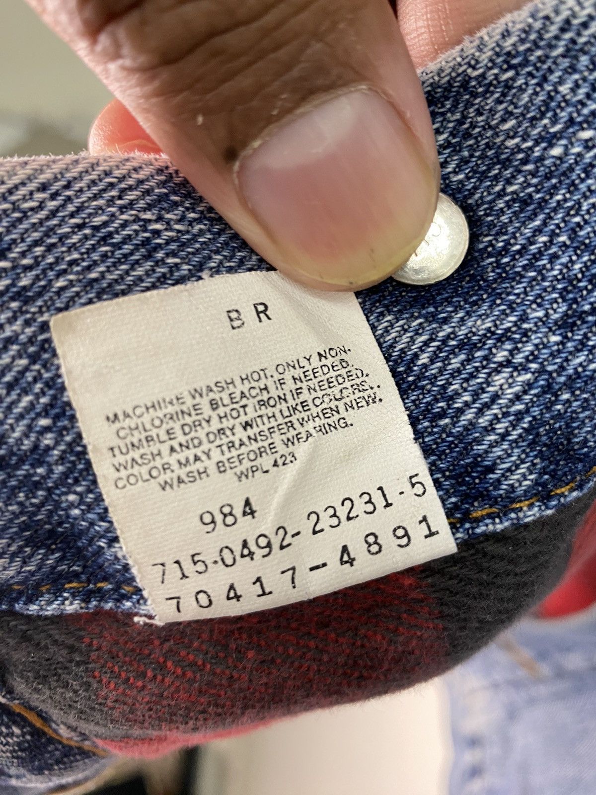 Levi's Vintage Clothing Vintage 90s Levi's Denim Buffalo Check Jacket Size US M / EU 48-50 / 2 - 12 Thumbnail