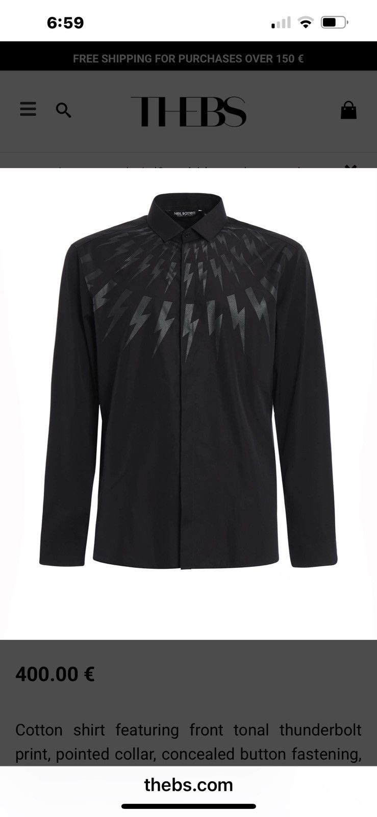 Neil Barrett Neil Barrett Blue Thunderbolt Shirt Size US M / EU 48-50 / 2 - 1 Thumbnail