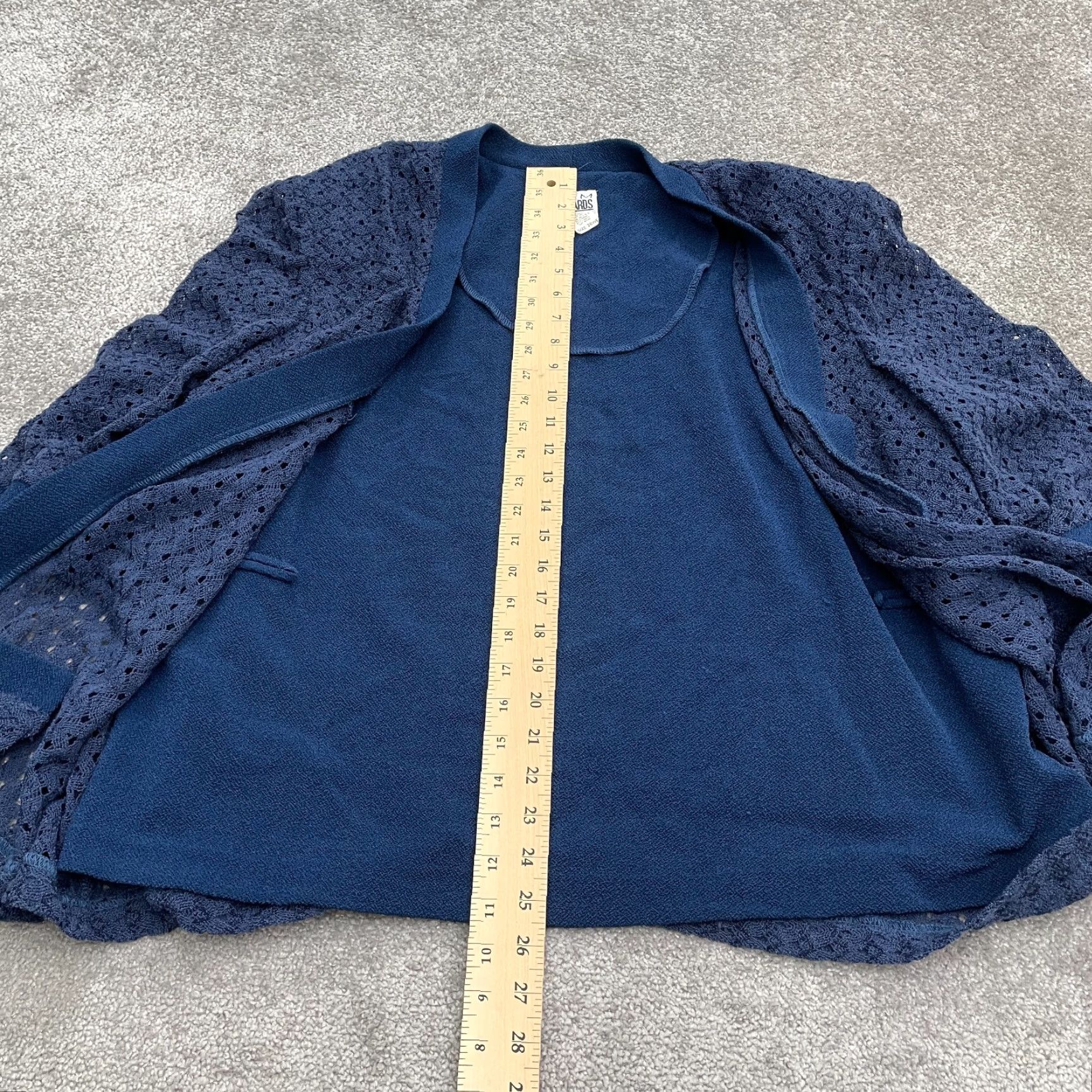 Vintage VINTAGE R&M Richards Sweater Womens Petite 26W Blue Lace 3/4 Sleeve Knit Apparel Size 4XL / US 24-26 - 5 Thumbnail