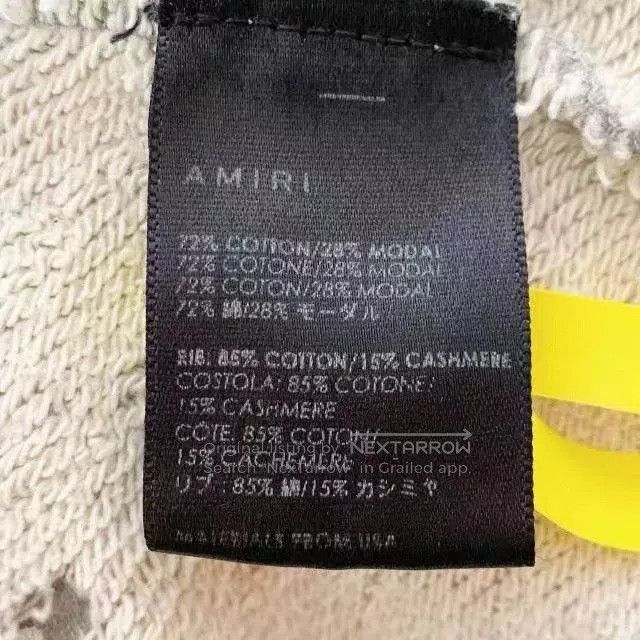 Amiri AMIRI Distressed Letter Logo Crewneck Sweatshirt Men's. Size US L / EU 52-54 / 3 - 6 Thumbnail