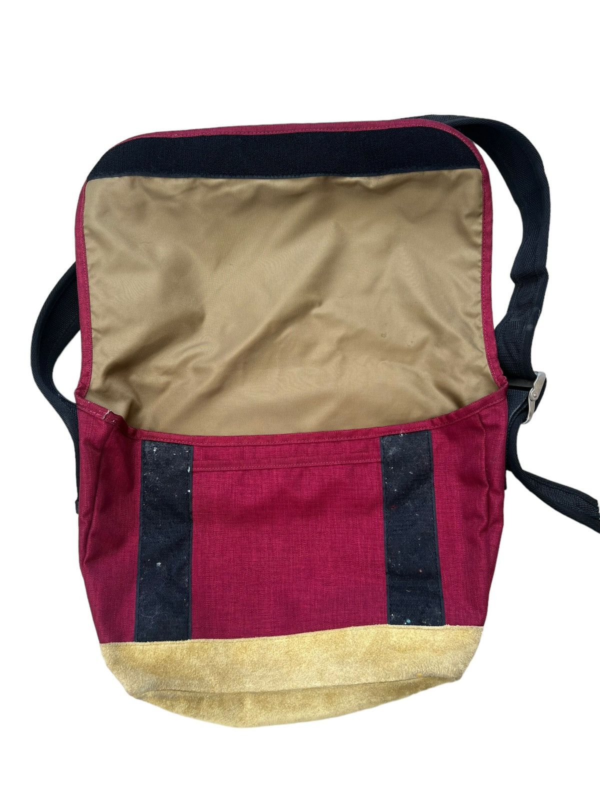 Vintage Anonym Japan Hand Made Nylon Leather Maroon Messenger Bag Size ONE SIZE - 18 Thumbnail