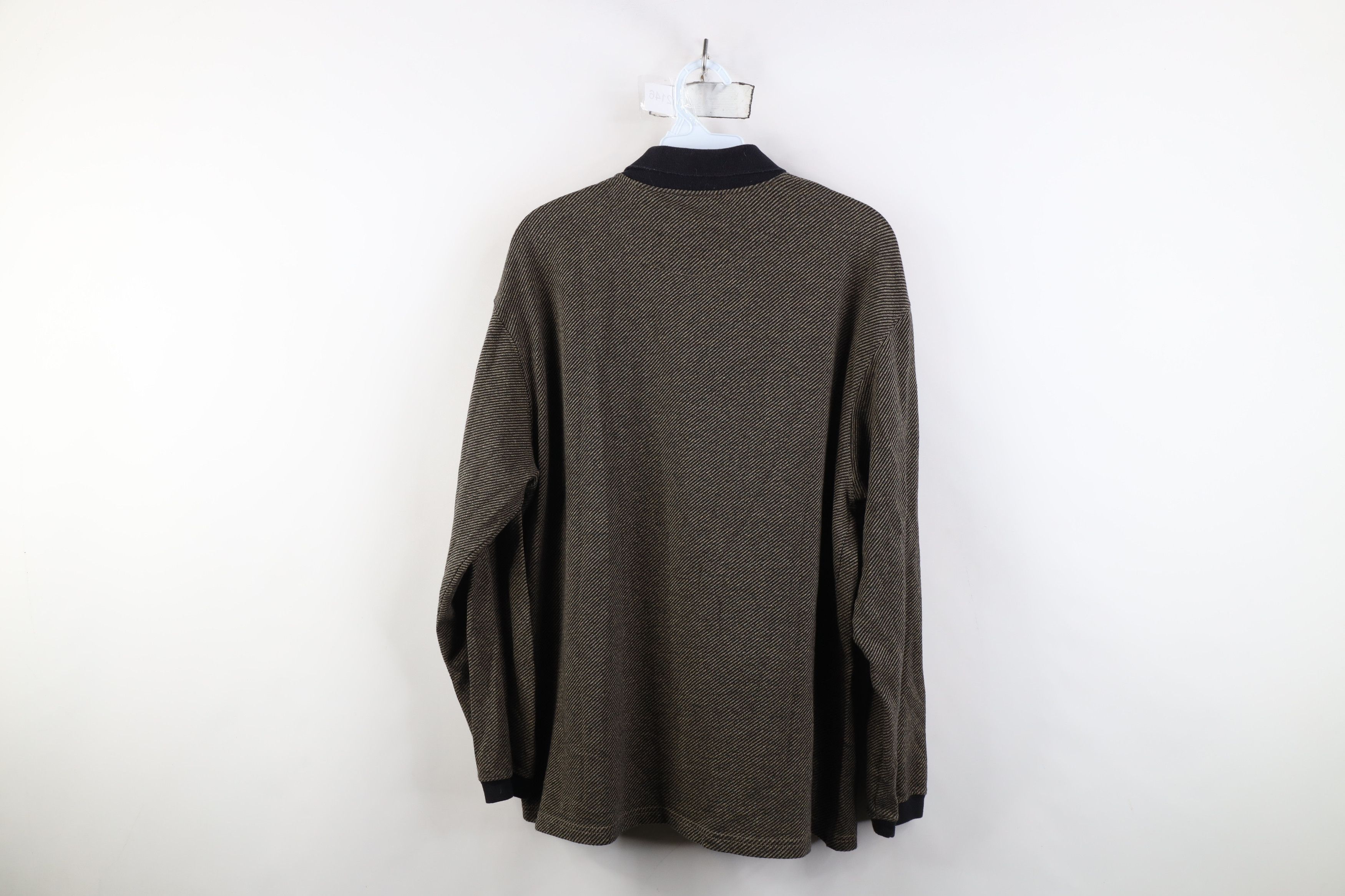 Vintage Vintage 90s Y2K Streetwear Knit Long Sleeve Rugby Polo Size US L / EU 52-54 / 3 - 10 Thumbnail