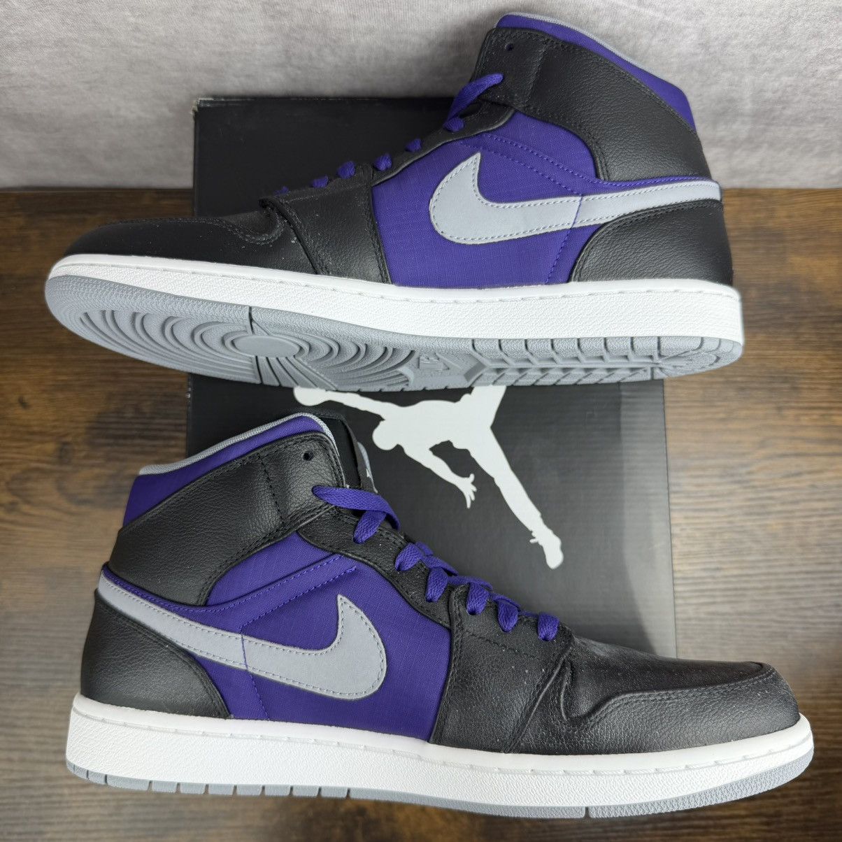 Jordan Brand NEW Air Jordan 1 Retro Phat Court Purple 364770-018 Men’s OG Size US 12.5 / EU 45-46 - 4 Thumbnail