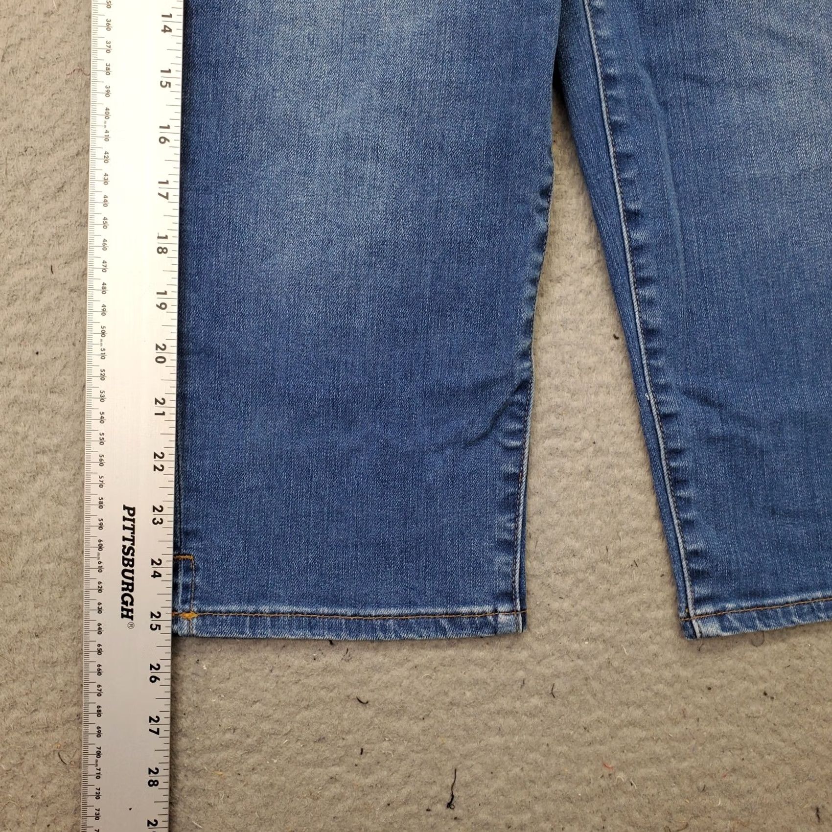 Talbots Talbots Pedal Pusher Jeans Women 4P Blue Denim Cropped 5-Pocket Slit Inseam 15.5" Regular Size 4P Womens Jeans Size 27" / US 4 / IT 40 - 3 Thumbnail