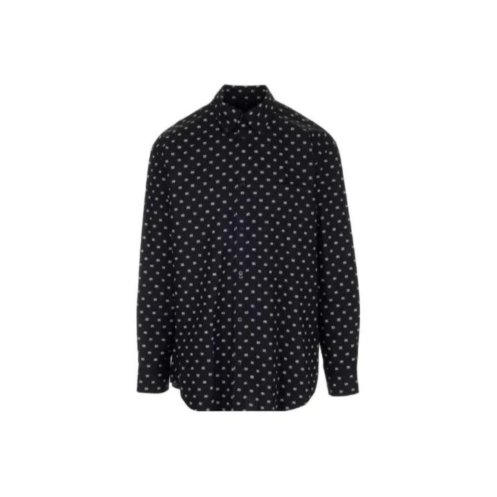 Balenciaga Balenciaga Black Letter Print Long Sleeve Shirt Size US M / EU 48-50 / 2 - 1 Thumbnail
