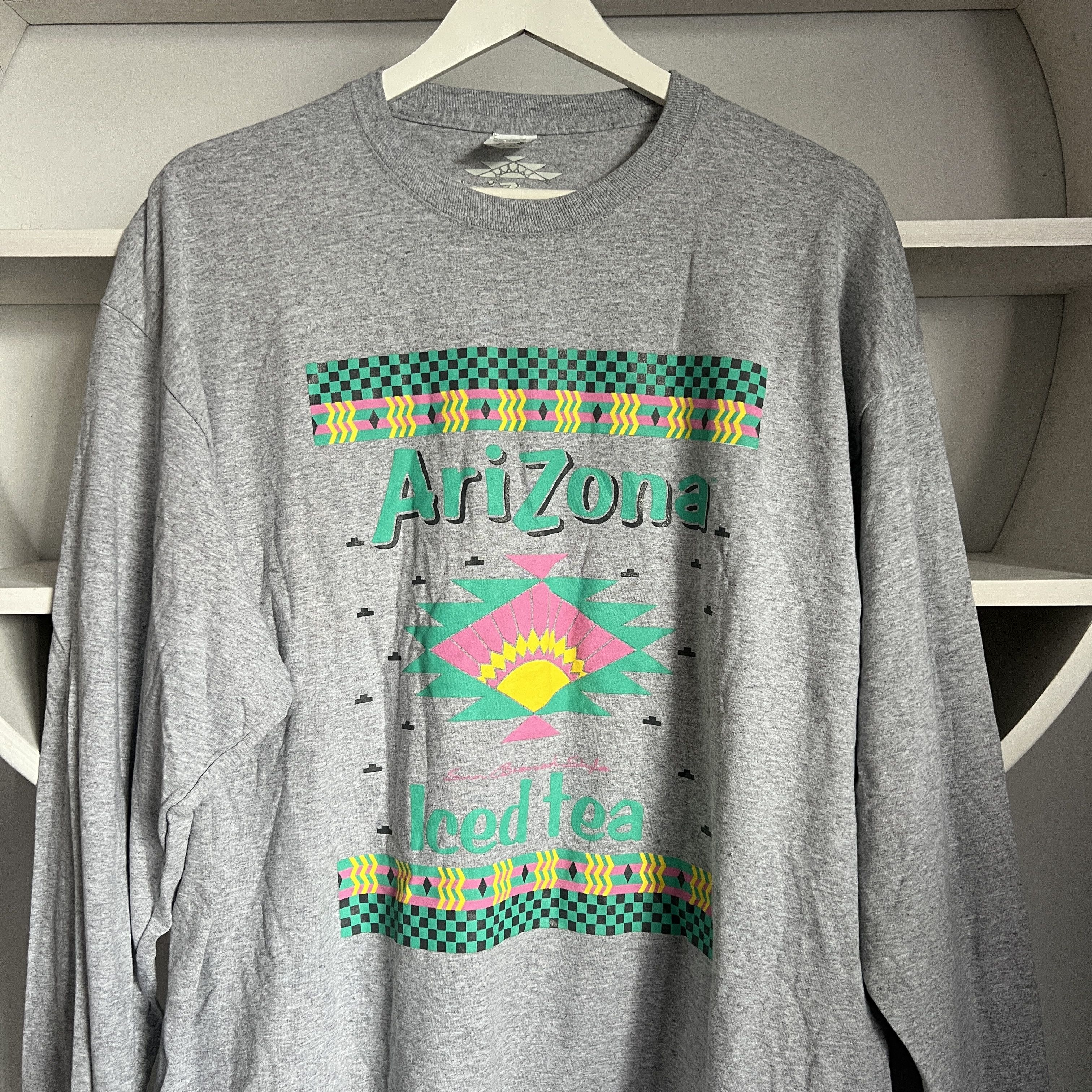 Arizona Jean Co. Men's ARIZONA ICED TEA Gray Long Sleeve Logo Size XL Size US XL / EU 56 / 4 - 4 Thumbnail