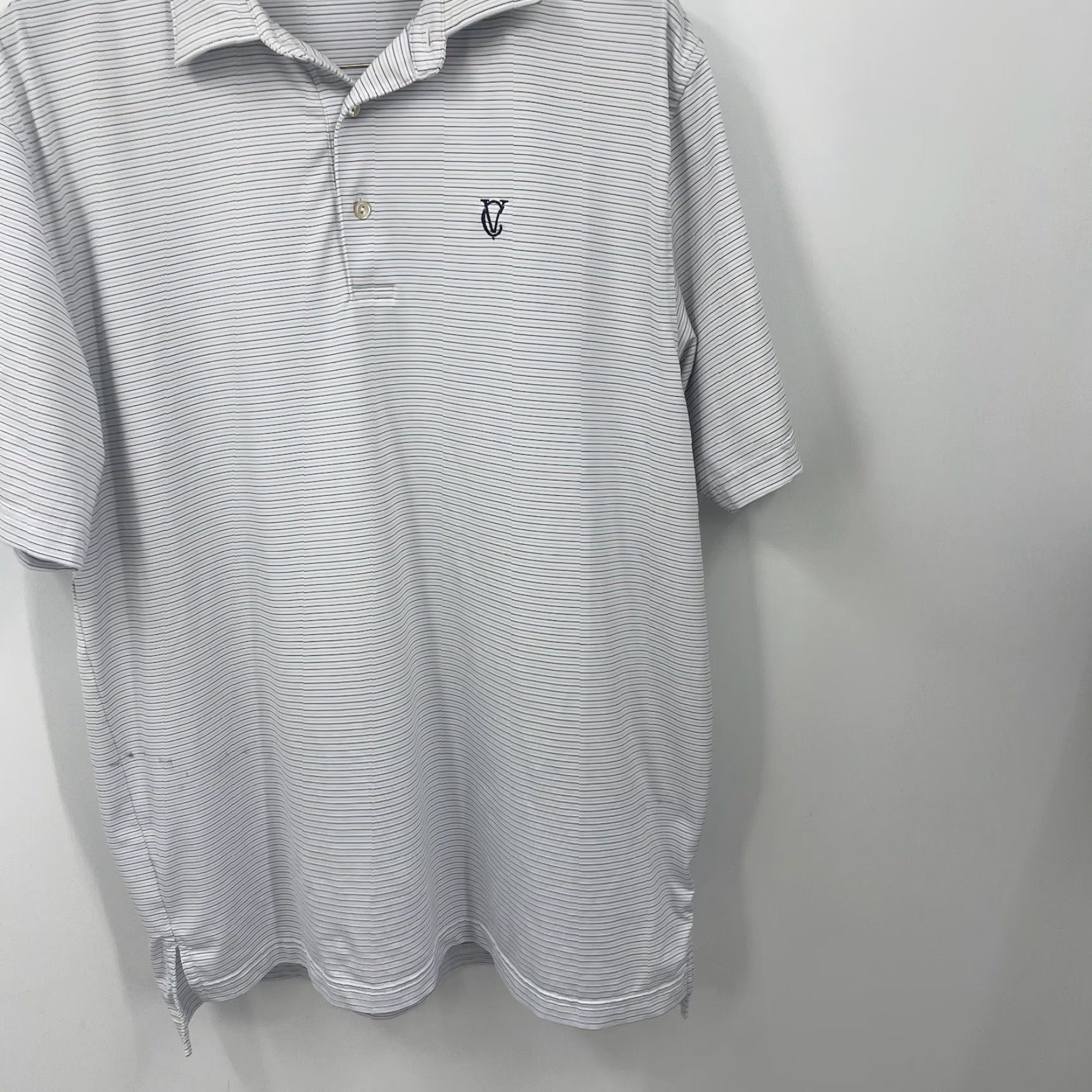 Peter Millar VINTAGE Peter Millar Polo Shirt Men Large Blue Short Sleeve Casual Golf Active Performance 90s Size US L / EU 52-54 / 3 - 3 Thumbnail