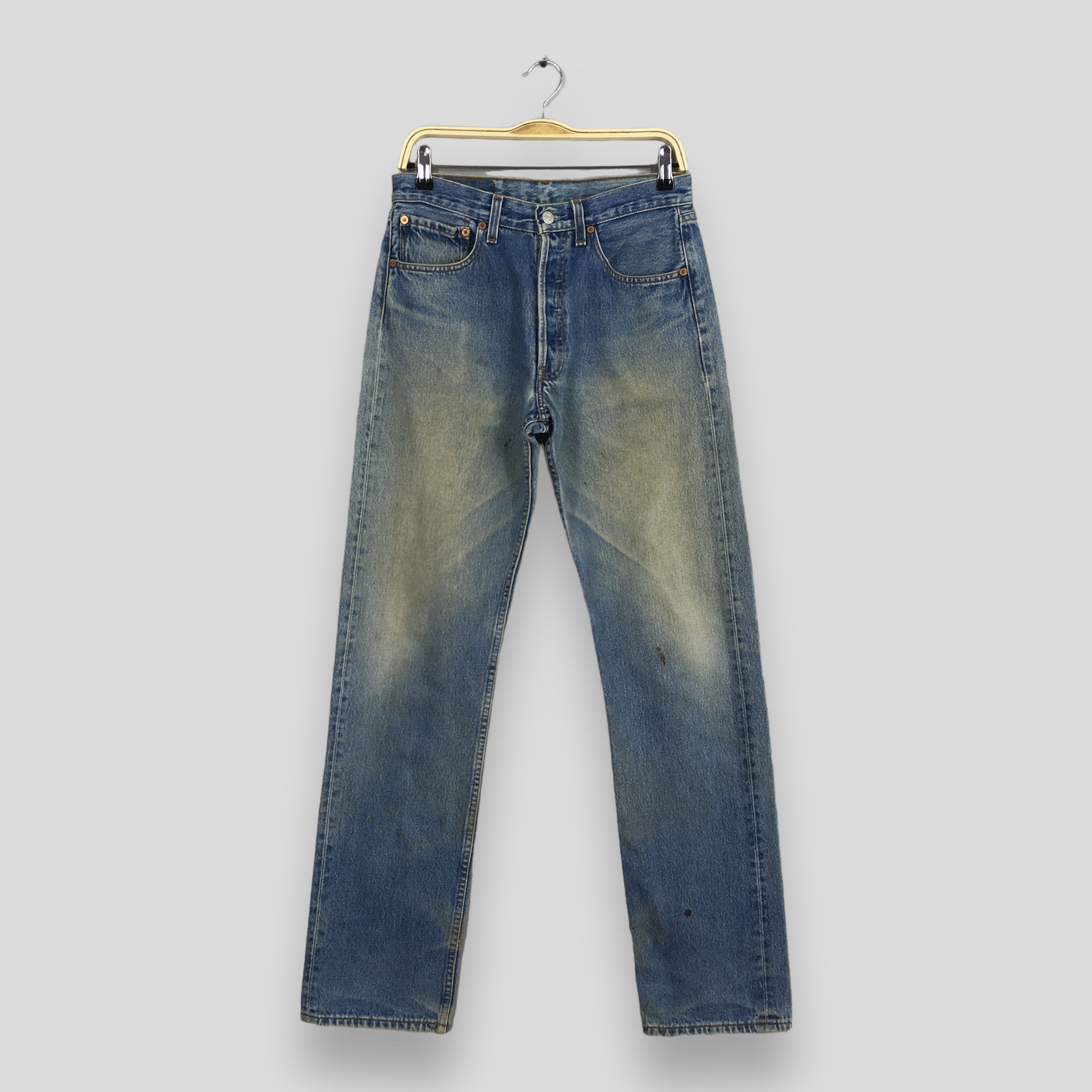 Levi's Size 29x32 Vintage 90s Levi's 501 Faded Blue Jeans S965 Size US 29 - 1 Thumbnail