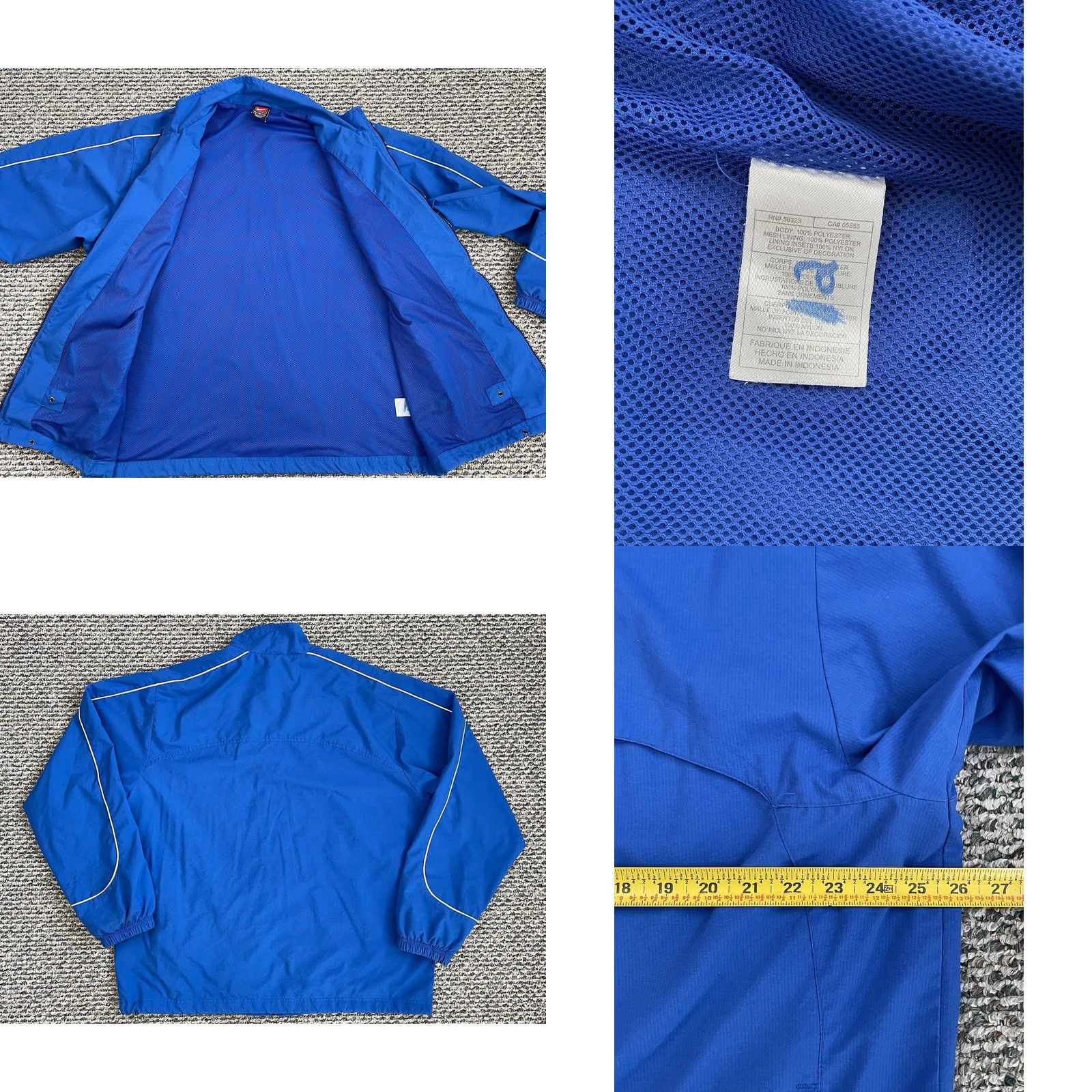 Nike VINTAGE Nike Windbreaker Jacket Mens XL Blue Lined Active Zip Pocket Size US XL / EU 56 / 4 - 8 Thumbnail