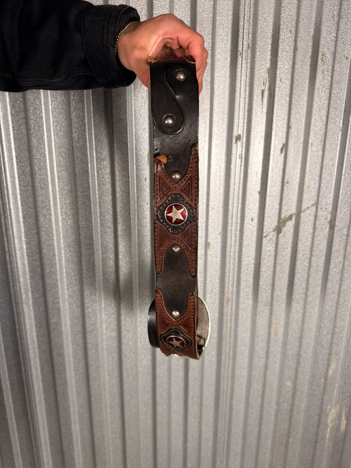 Diesel Insane Western Diesel Brand Designer Cowboy Belt Stars Size 38 - 5 Thumbnail