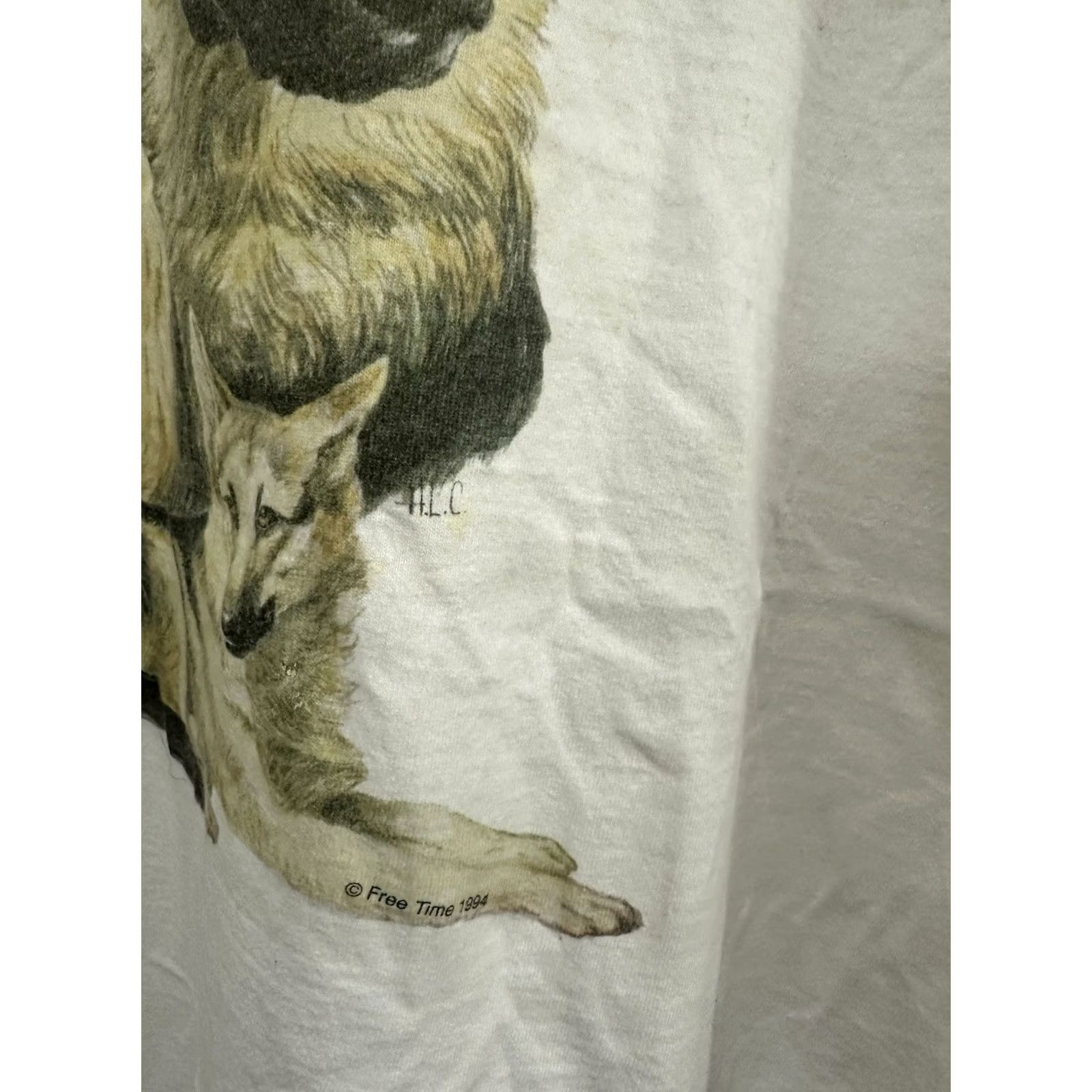 Fruit Of The Loom VTG German Shepherd Dog Canine Portrait Single Stitch T-Shirt Size XXL Size US XXL / EU 58 / 5 - 7 Thumbnail