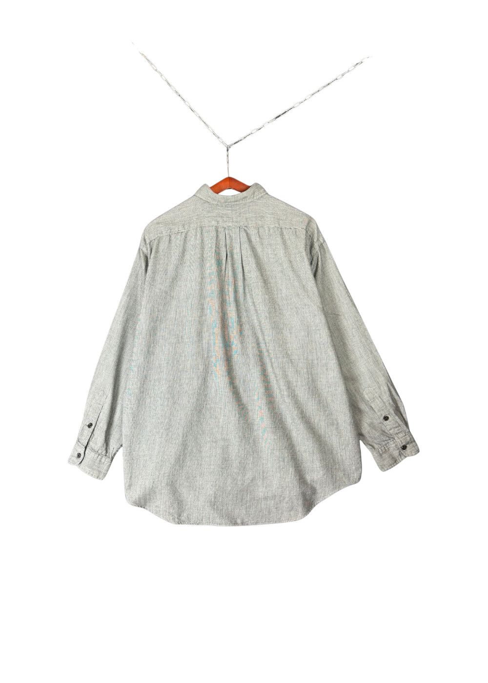 90s PRL Whitfield Cotton-Wool Workshirt-Micro-Check image 2