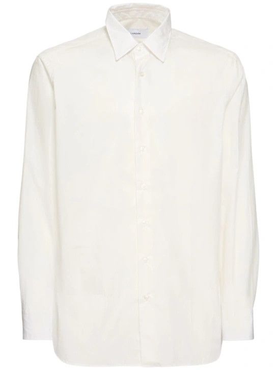 Lardini o1lsvrm0425 Cotton Poplin Shirt in White Size US M / EU 48-50 / 2 - 1 Thumbnail
