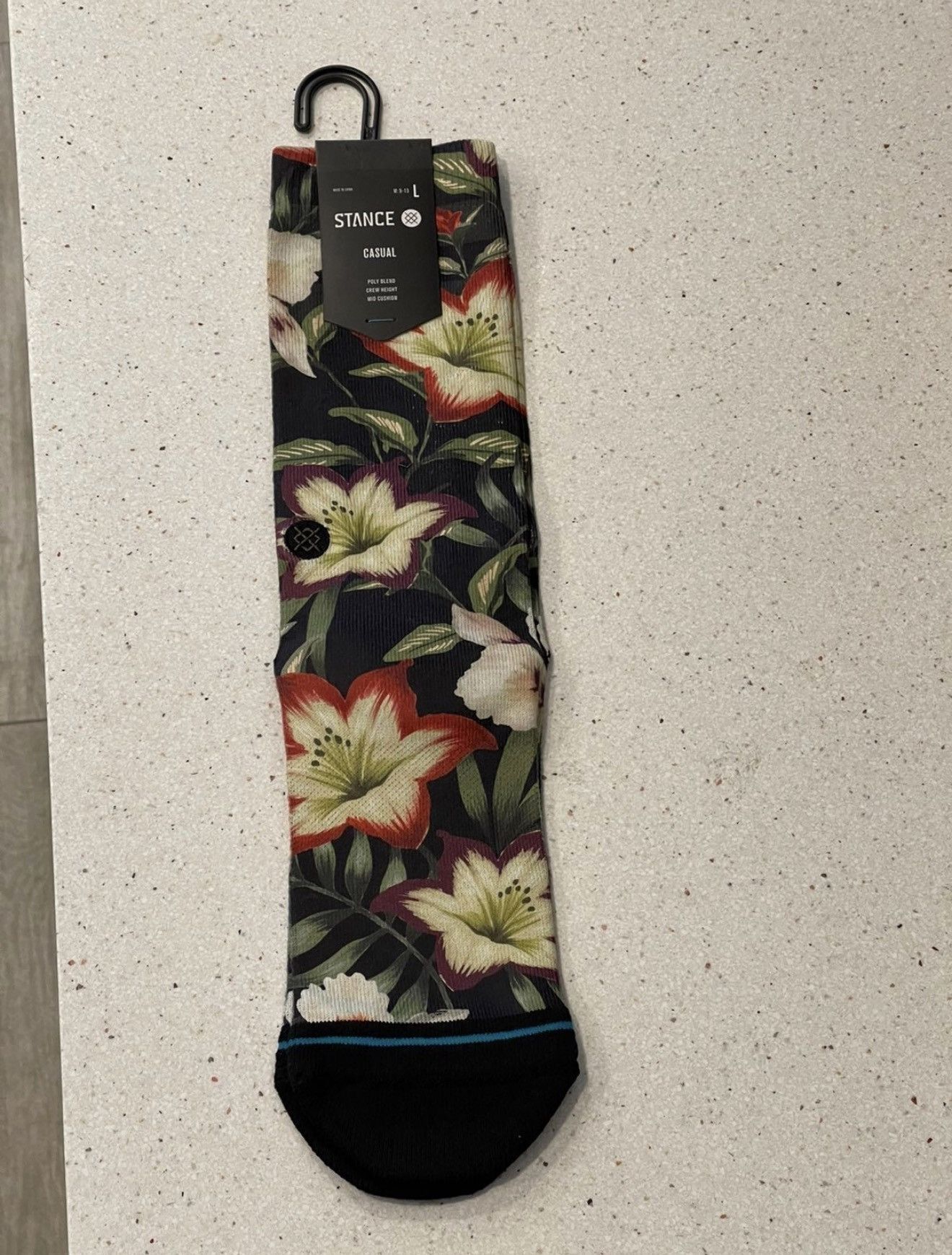 Stance Socks Stance Variegate Black Casual Crew Socks Size L Large New Size ONE SIZE - 1 Thumbnail