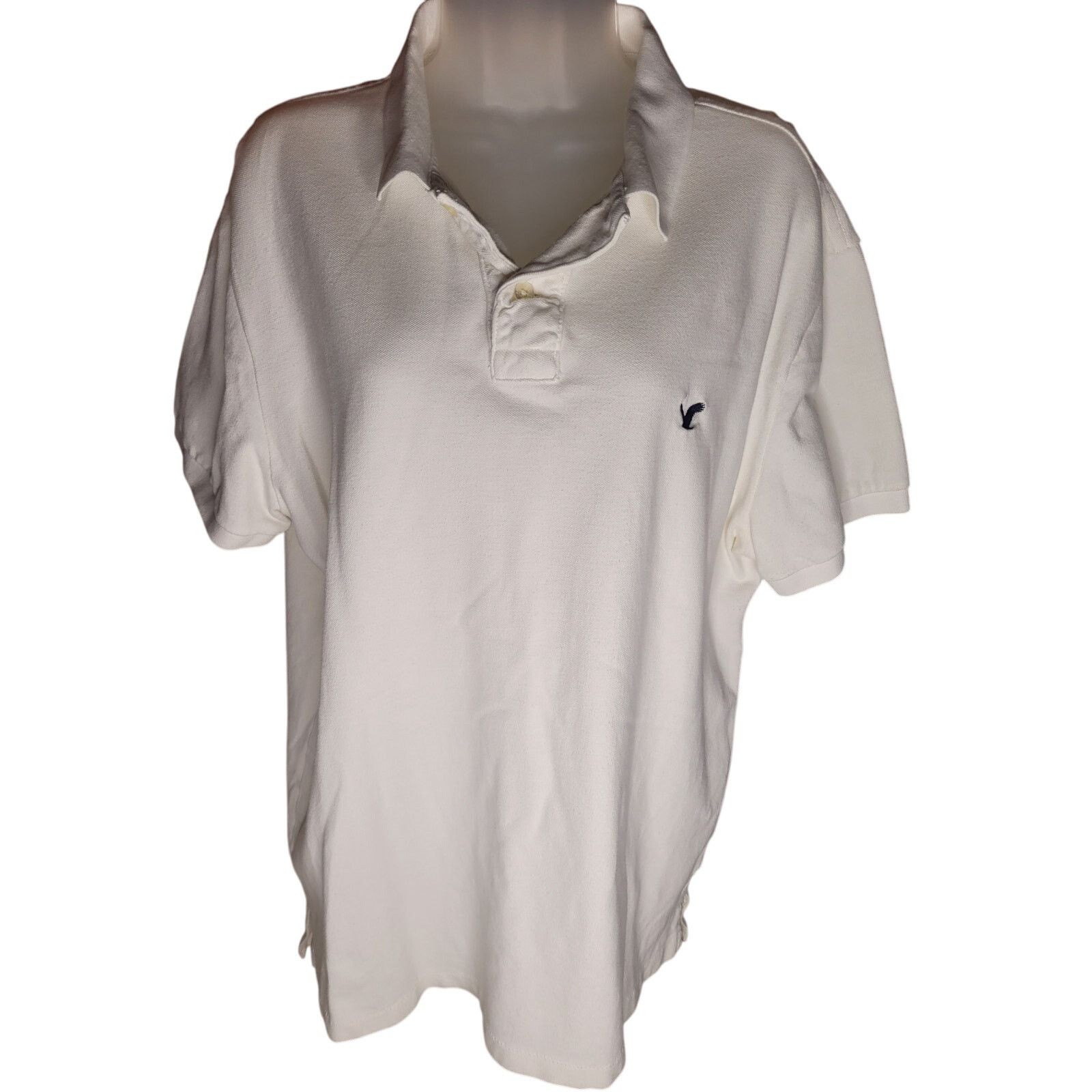 American Eagle Outfitters American Eagle Mens Polo Shirt White Short Sleeve Logo Sz XL Size US XL / EU 56 / 4 - 1 Thumbnail