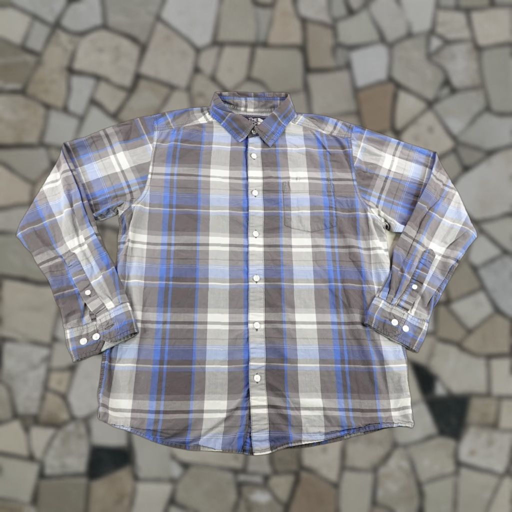 The North Face North Face Men’s Shirt L Blue Plaid Cotton Long Sleeve Outdoors Hiking Casual Size US L / EU 52-54 / 3 - 1 Thumbnail