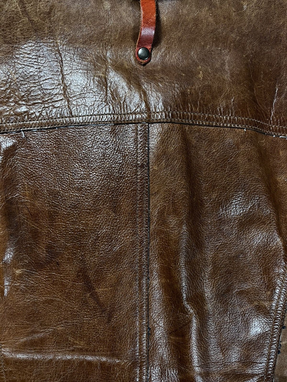 Isaac Sellam Experience Isaac Sellam Experience - Distressed Brown Leather Jacket Size US L / EU 52-54 / 3 - 7 Thumbnail