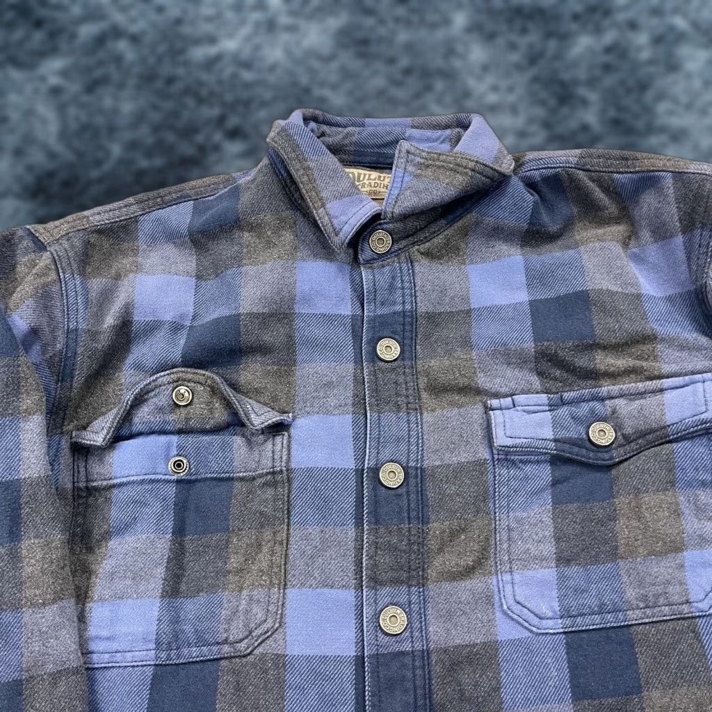 Vintage Duluth Shacket Mens Large Blue Plaid Heavy Flapjack Work Shirt Jacket Size US L / EU 52-54 / 3 - 1 Thumbnail