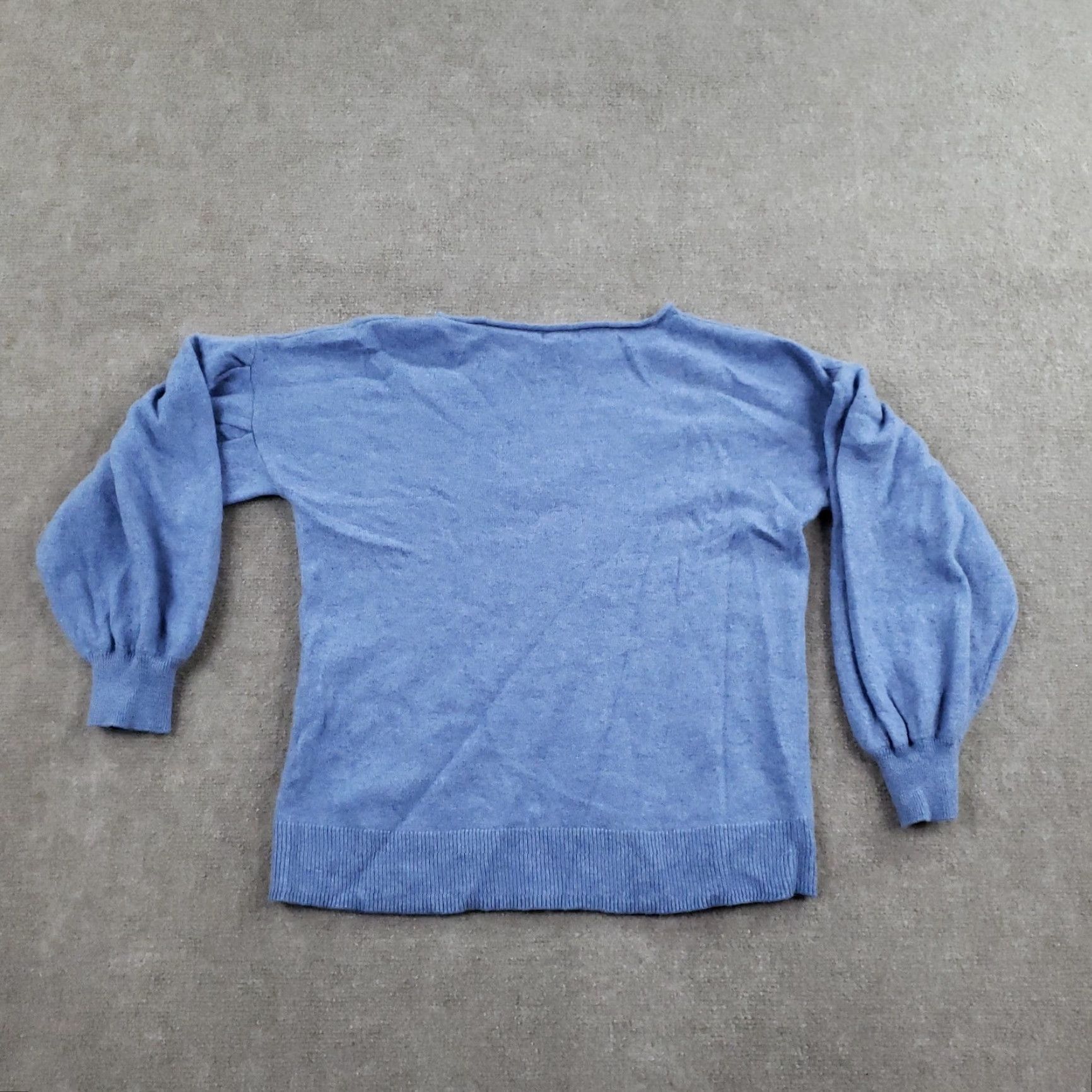 Vintage Sundance Sweater Women's Knit Pullover Balloon Sleeve Blue 100% Cashmere Medium Crew Neck/Boat Neck" Size M / US 6-8 / IT 42-44 - 7 Thumbnail