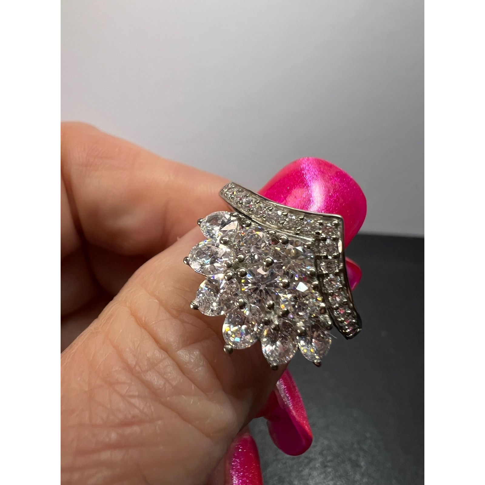 Other White CZ ring in rhodium over sterling silver size 9 Size ONE SIZE - 7 Thumbnail