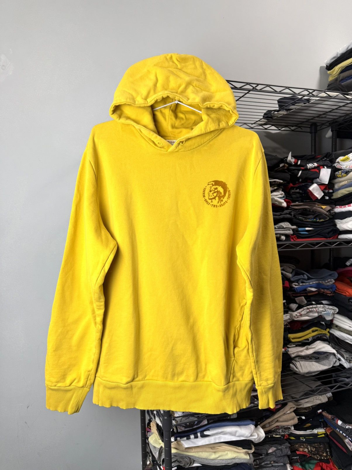 Diesel Diesel Vintage Hoodie Acid Yellow Hype Size US L / EU 52-54 / 3 - 1 Thumbnail