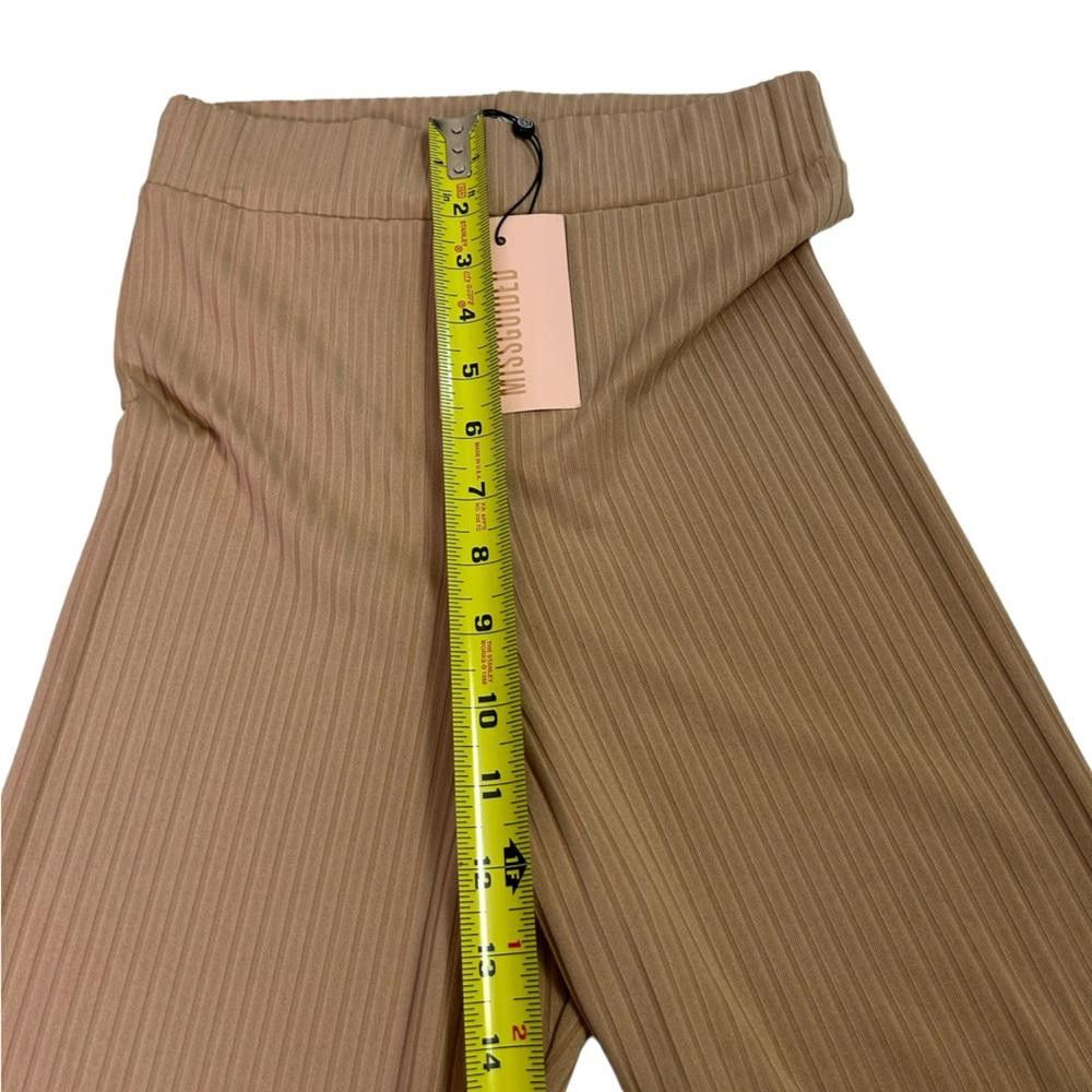 Designer Missguided l NWT High Waisted Ribbed Leggings Tan Size 6 Size 28" / US 6 / IT 42 - 6 Thumbnail