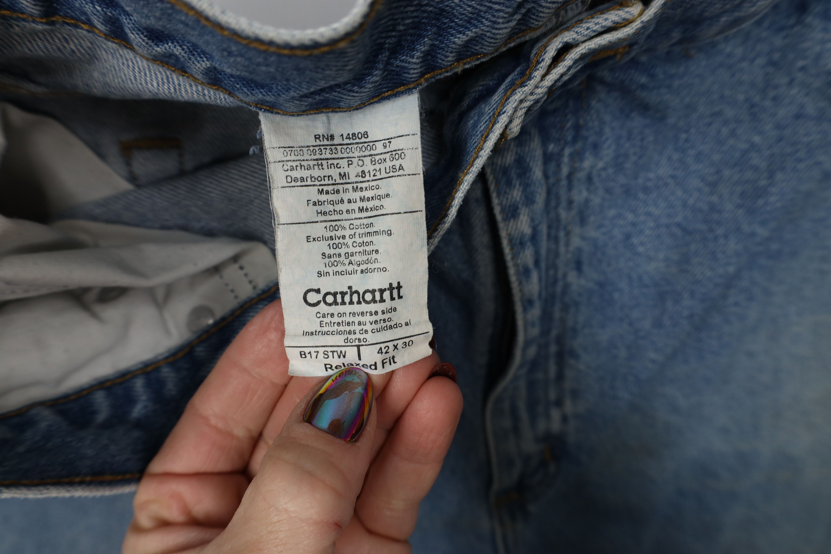 Carhartt Vintage Y2K Carhartt Relaxed Fit Denim Jeans Blue Cotton Size US 42 / EU 58 - 10 Thumbnail