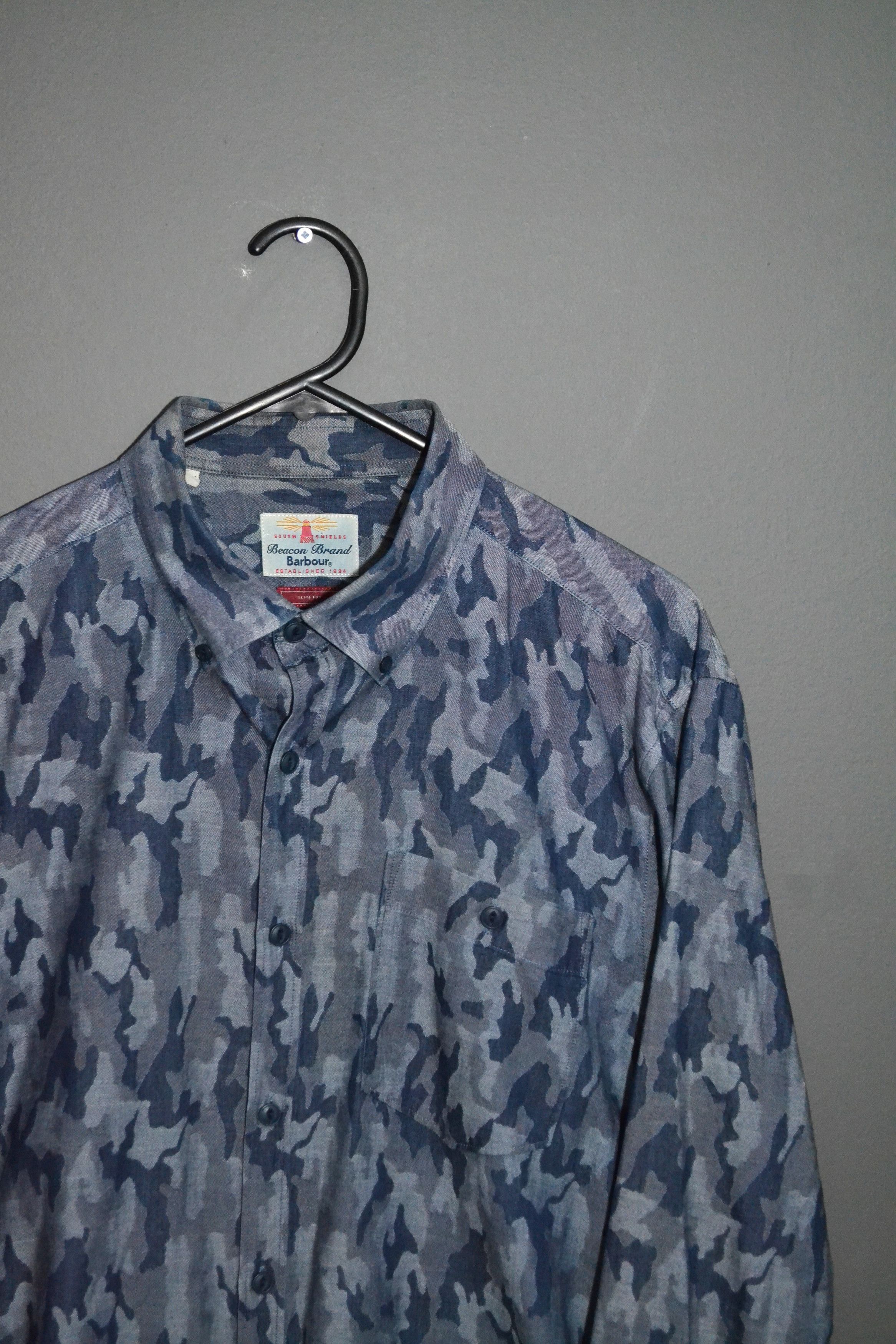 Barbour Barbour M Indigo Camo Shirt Indigo Size US M / EU 48-50 / 2 - 2 Thumbnail